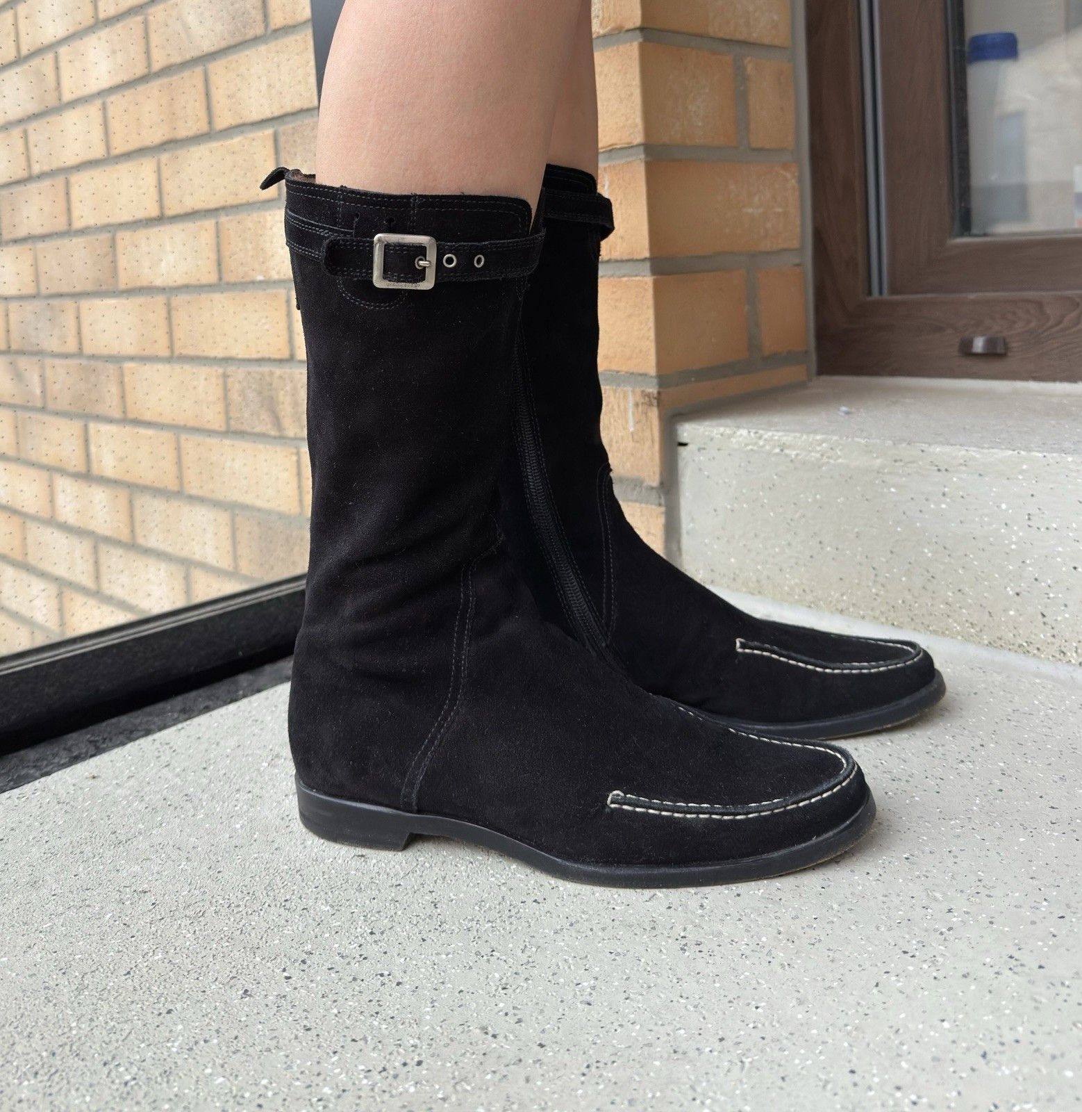 Escada Sport DDP vntg Escada Sport Suede Zip Knee Boots Shoes size 37.5 Size US 7.5 / IT 37.5 - 5 Thumbnail
