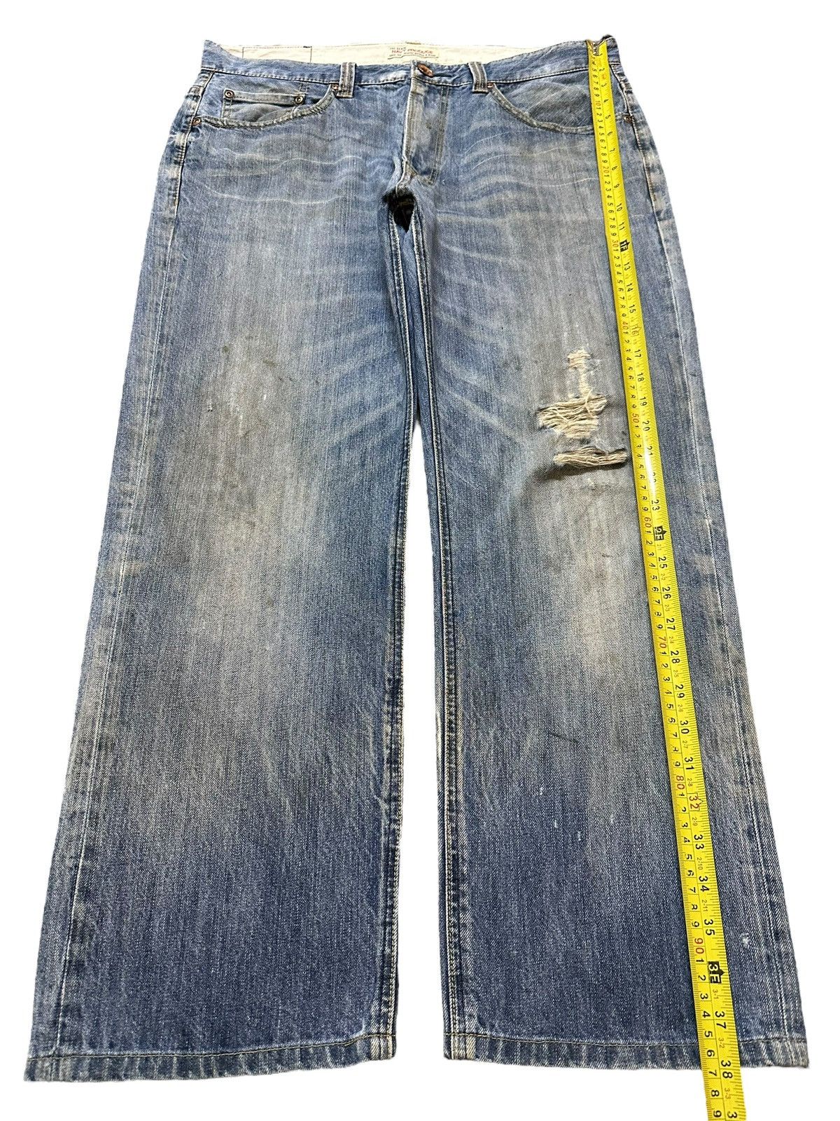 Japanese Brand Vintage Japanese Brand Mud Wash Distressed Baggy Jeans Size US 35 - 13 Thumbnail