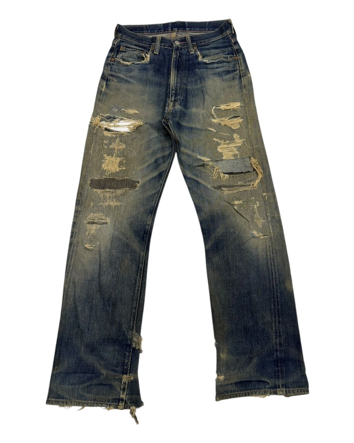 Denime × Undercover 🔥OG DENIME 🇯🇵 JAPAN THRASHED DISTRESS UNDERCOVER DESIGN Size US 29 - 7 Thumbnail