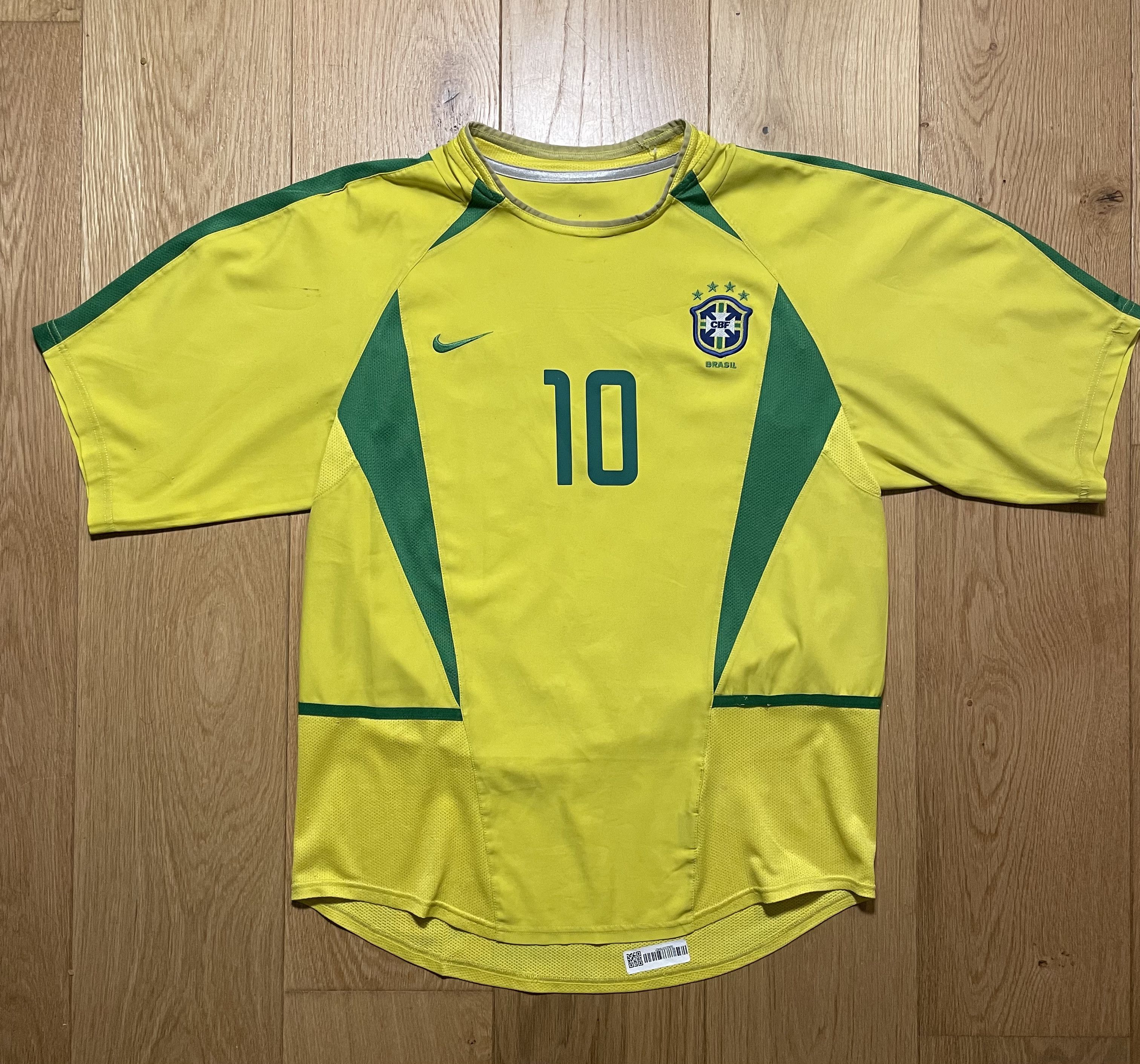 Nike Nike Brazil 2002/04 Home Jersey Robinho Size US M / EU 48-50 / 2 - 1 Thumbnail