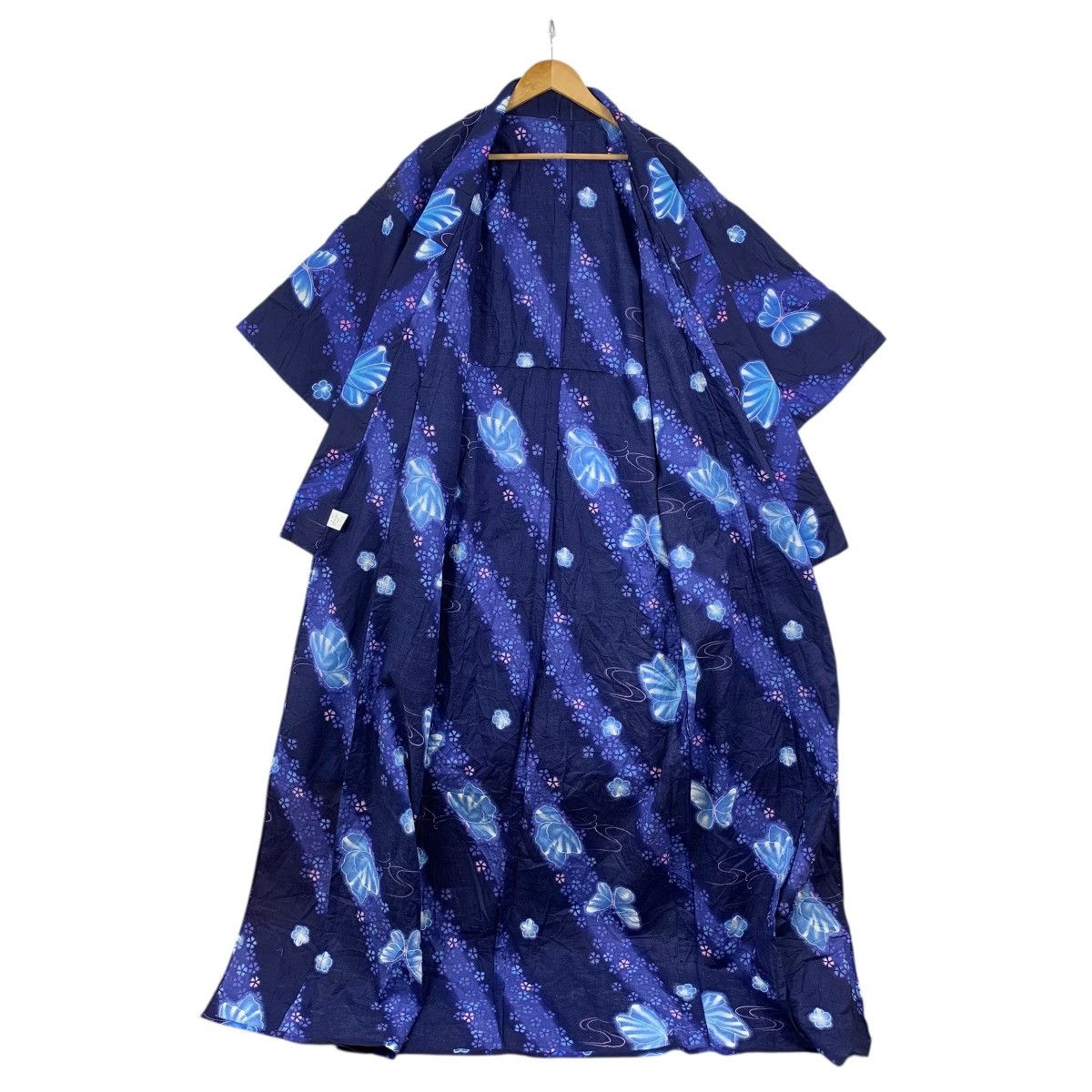 Vintage Vintage 70s KIMONO BUTTERFLY JAPAN Traditional AOP Robe Coat Size XXL / US 16-18 / IT 52-54 - 7 Thumbnail