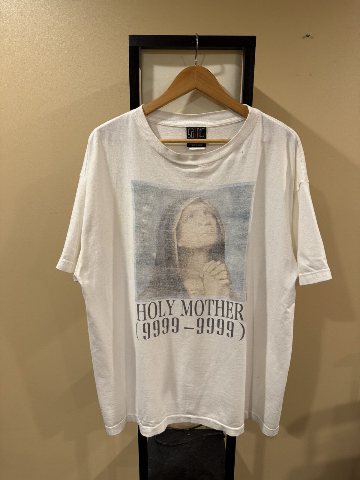 Saint Michael Saint Michael Mxxxx Holy Mother 9999 God Bless White T-Shirt Size US XL / EU 56 / 4 - 5 Thumbnail