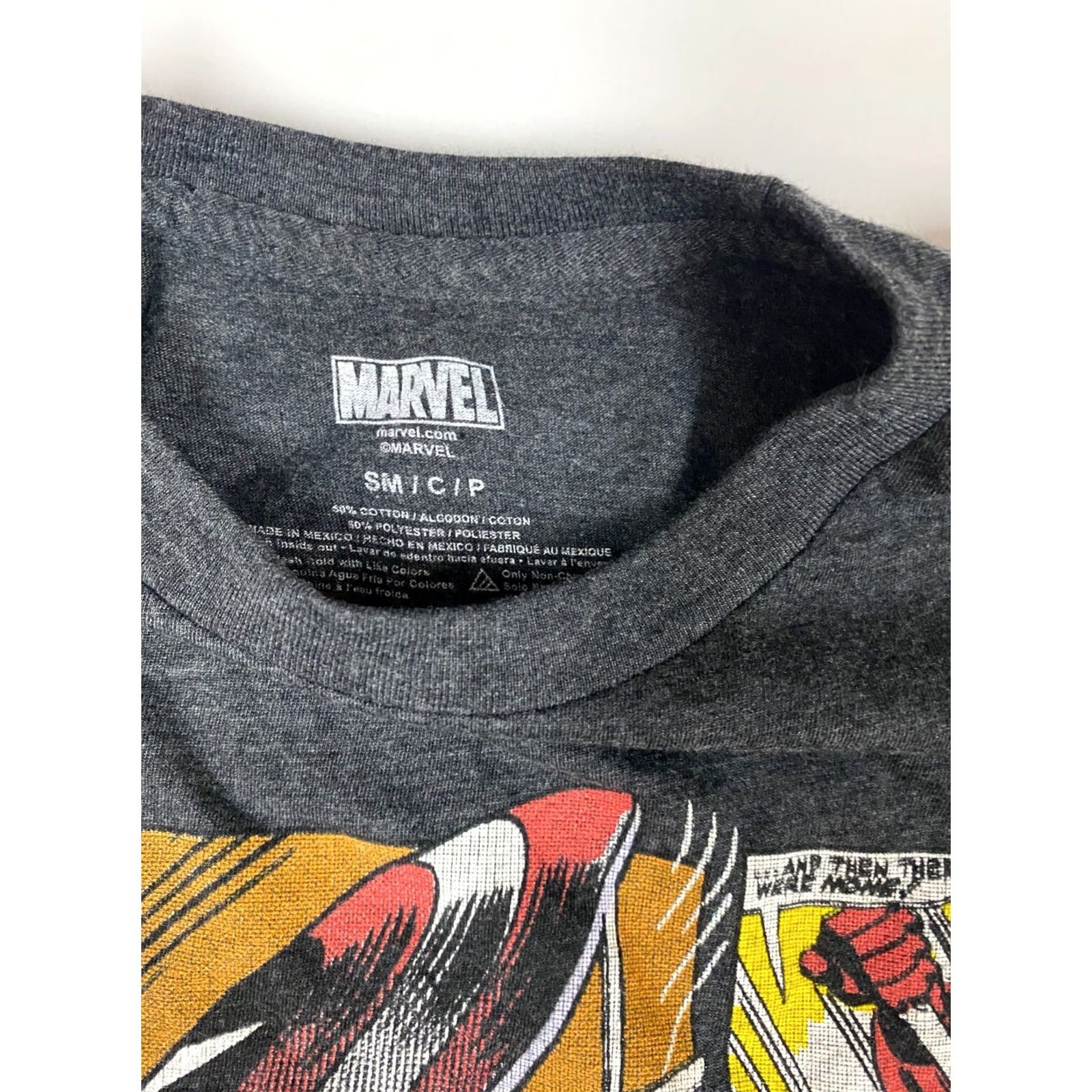 Vintage VINTAGE Marvel Mens Shirt Small gray comic captain america iron man T-Shirt Short Sleeve Crew Neck Cotton Logo Hooded Men S Gray Comics Hip Hop Theme Size US S / EU 44-46 / 1 - 5 Thumbnail