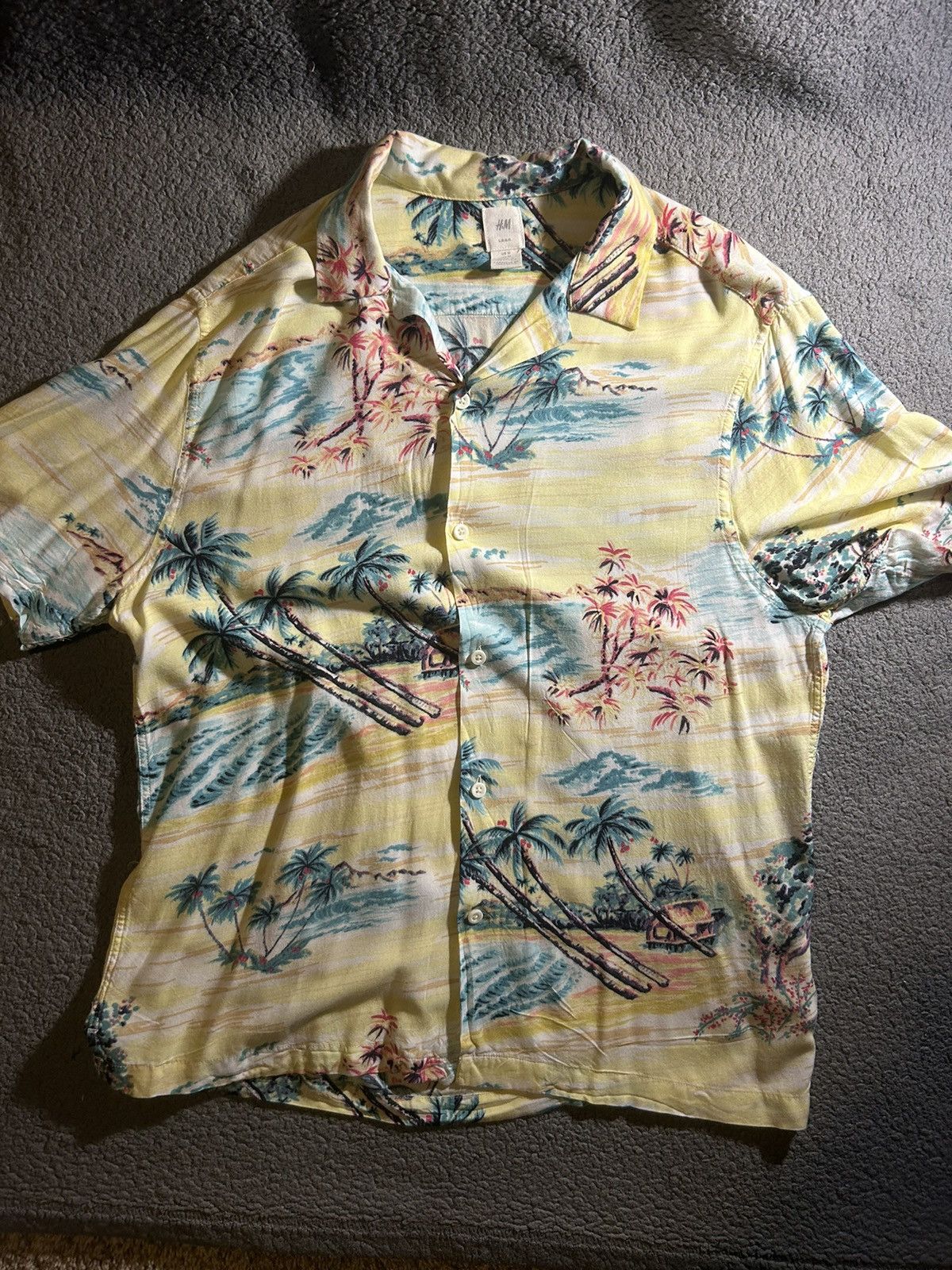 H&M H&M yellow Hawaii shirt Size US M / EU 48-50 / 2 - 1 Thumbnail