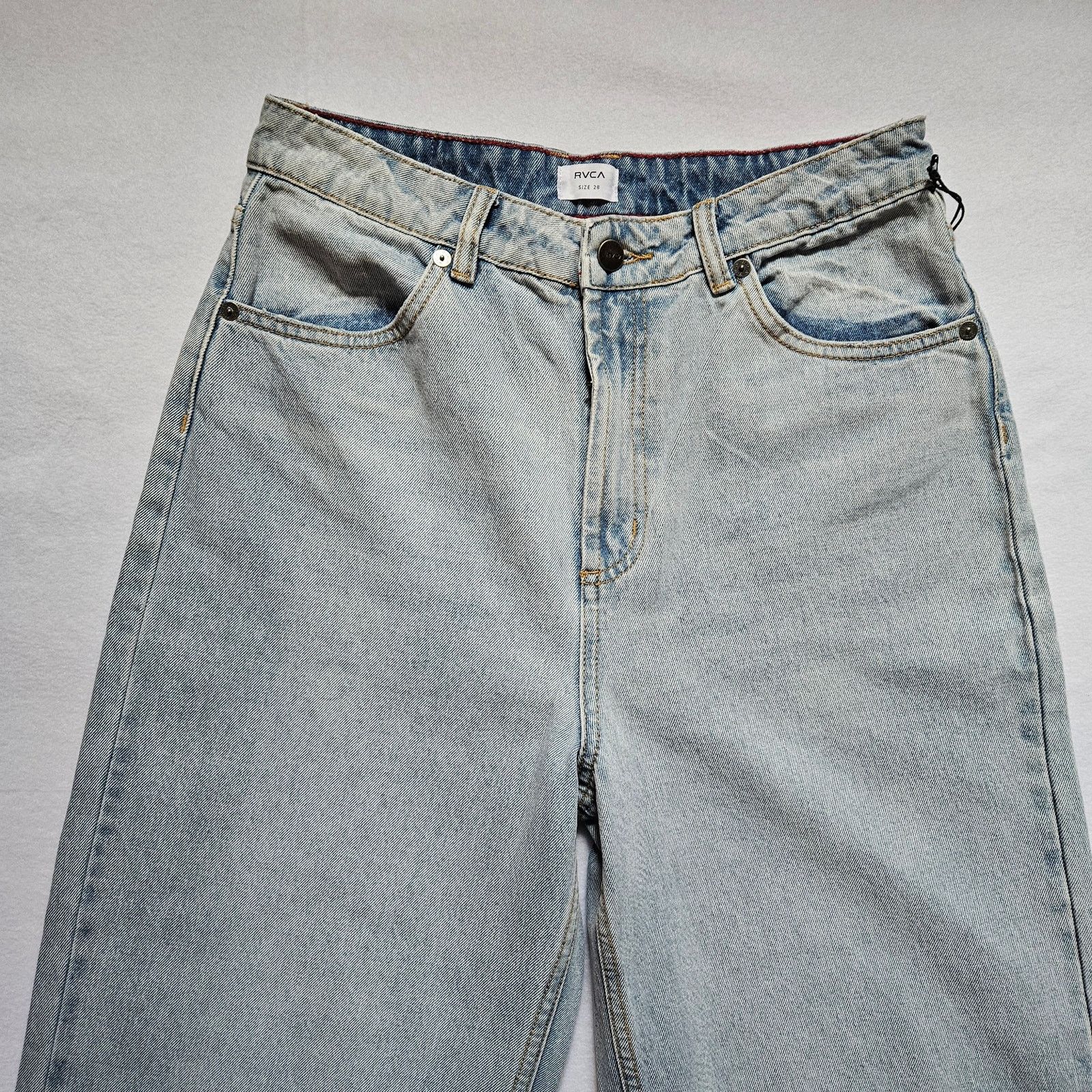 RVCA RVCA Coco Denim Jeans Light Wash Relaxed Fit Ripped Jeans 28 Size 28" / US 6 / IT 42 - 8 Thumbnail