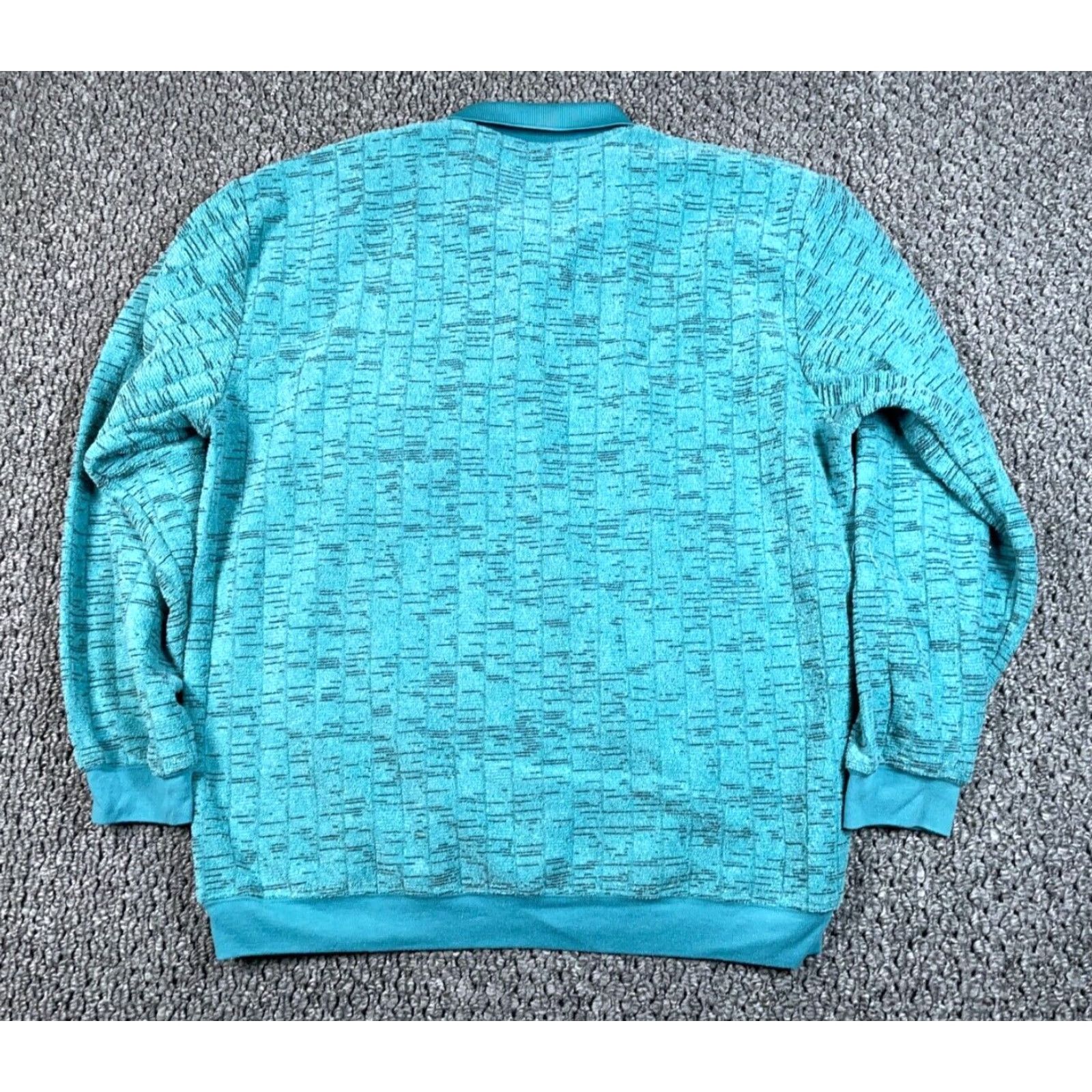 Vintage VTG John Blair Sweater Collared 2XL Adult Green 90s Retro Dad Style Pullover Knit Shirt Mens Long Sleeve Size US XXL / EU 58 / 5 - 2 Thumbnail
