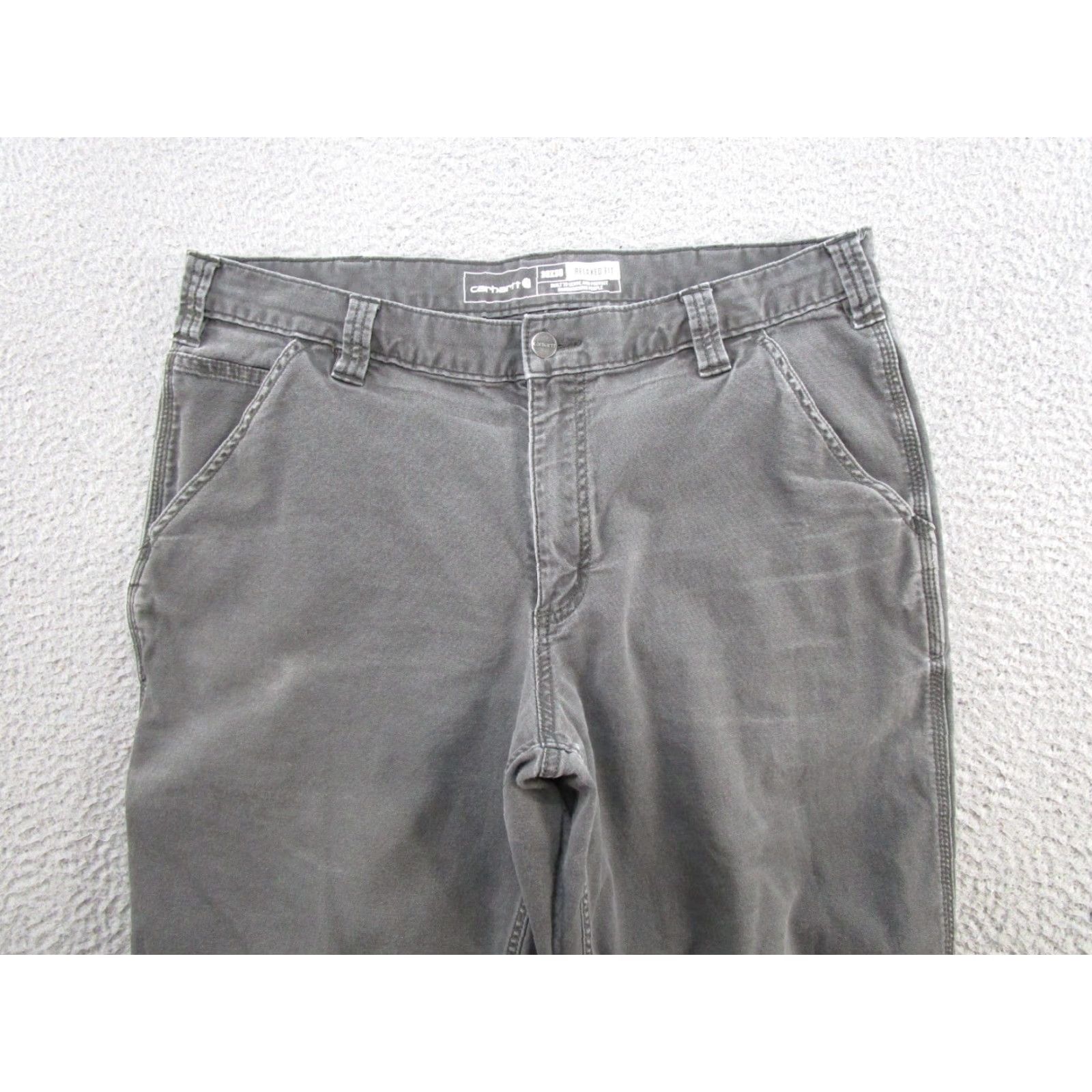 Carhartt Carhartt Pants Gray Men’s 36x30 Relaxed Fit Work Canvas Carpenter 5-Pocket, Button Zip, Straight Leg, 102291 306 Mens Size US 36 / EU 52 - 3 Thumbnail