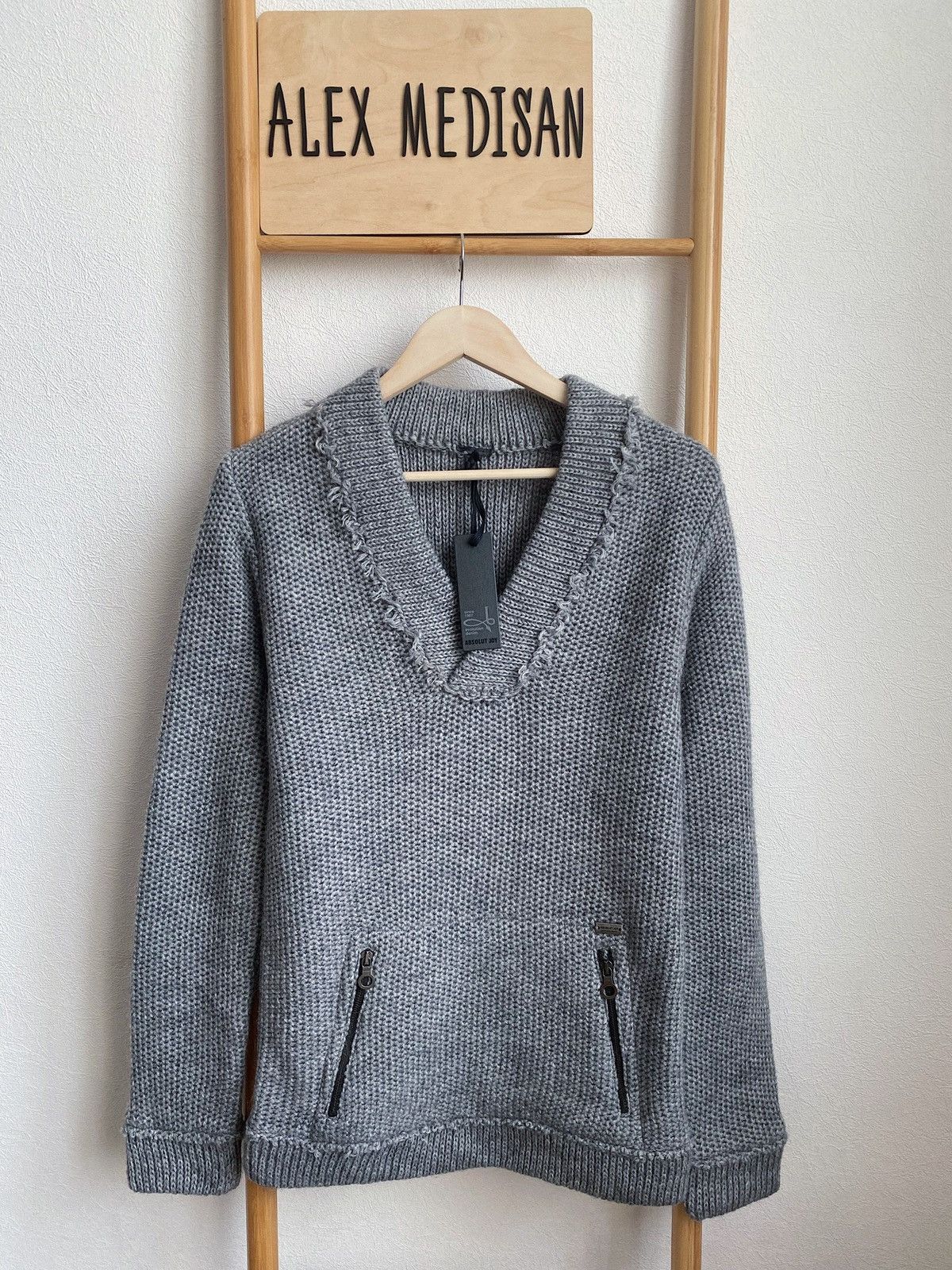 Absolut Joy Absolut Joy Wool Knit Sweater Made In Italy Size L Size US L / EU 52-54 / 3 - 1 Thumbnail