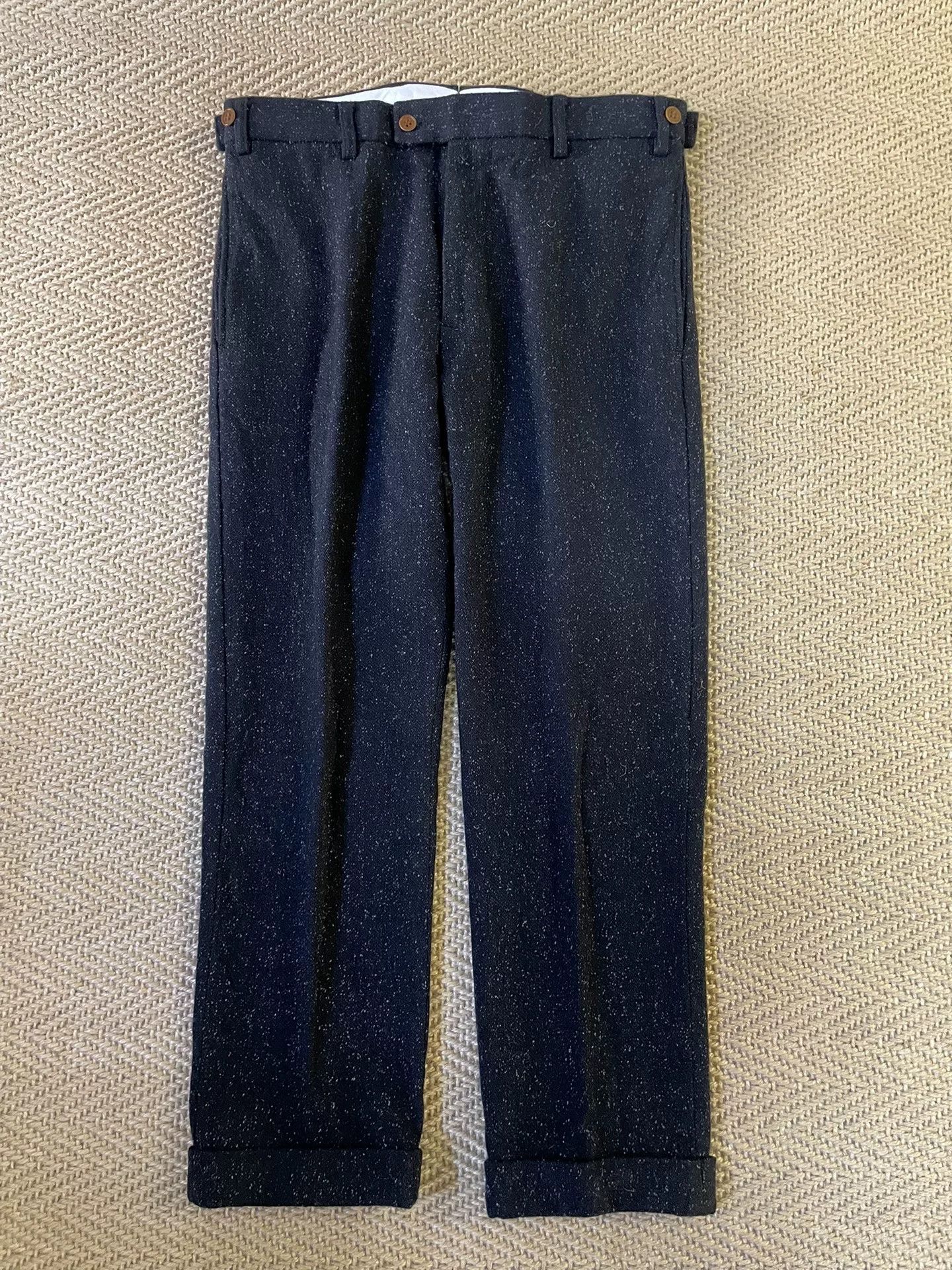 Visvim visvim cornell slacks in black mélange wool Size US 31 - 1 Thumbnail