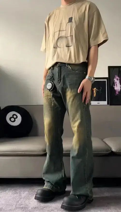Designer × Japanese Brand × Jean distressed grunge flared faded jeans Size US 33 - 2 Thumbnail