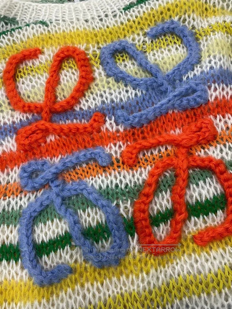 Loewe Loewe Colorful striped logo mohair sweater Size M / US 6-8 / IT 42-44 - 2 Thumbnail