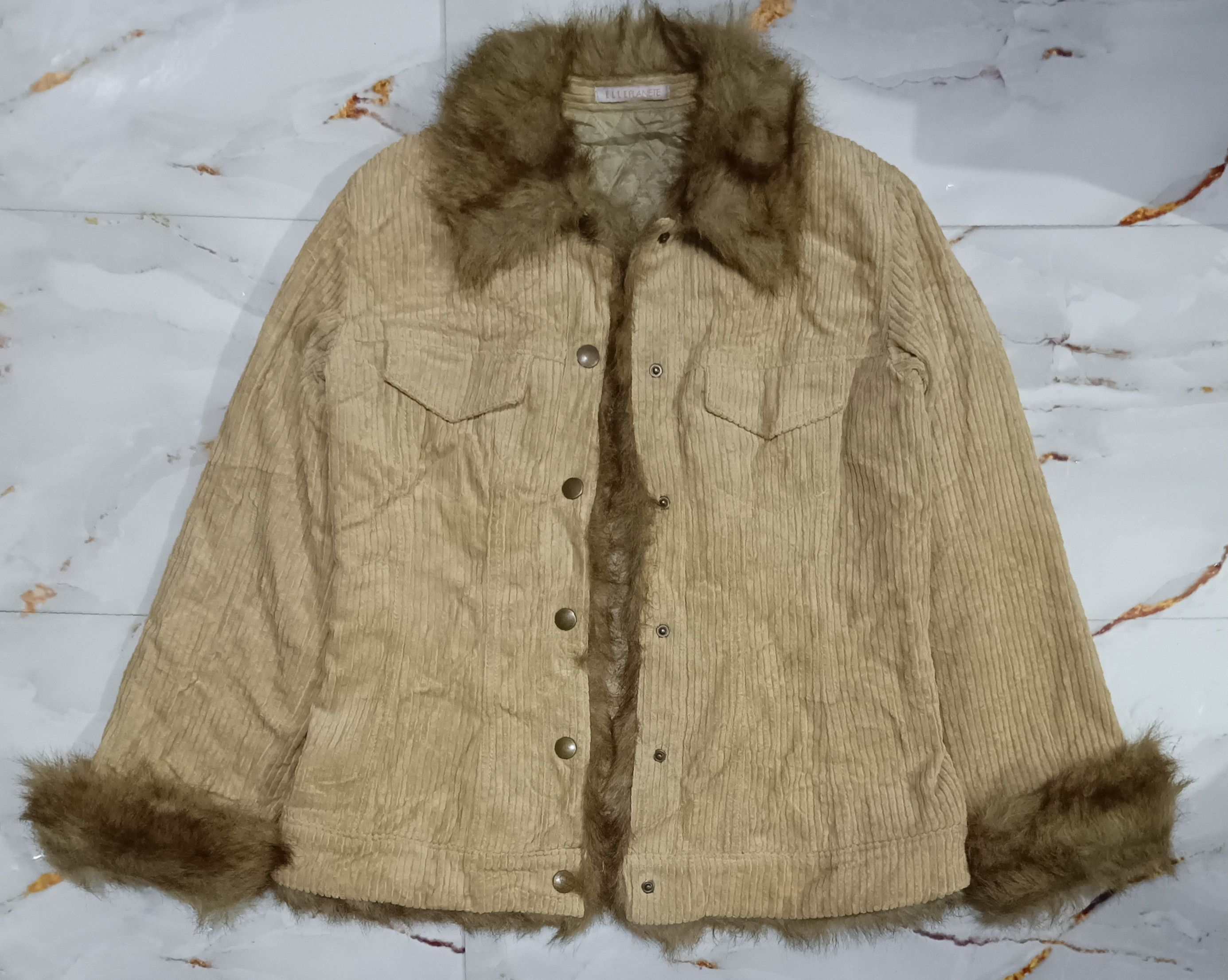14th Addiction Japanese~ Crazy Fur Button Corduroy Jacket Size US S / EU 44-46 / 1 - 1 Thumbnail