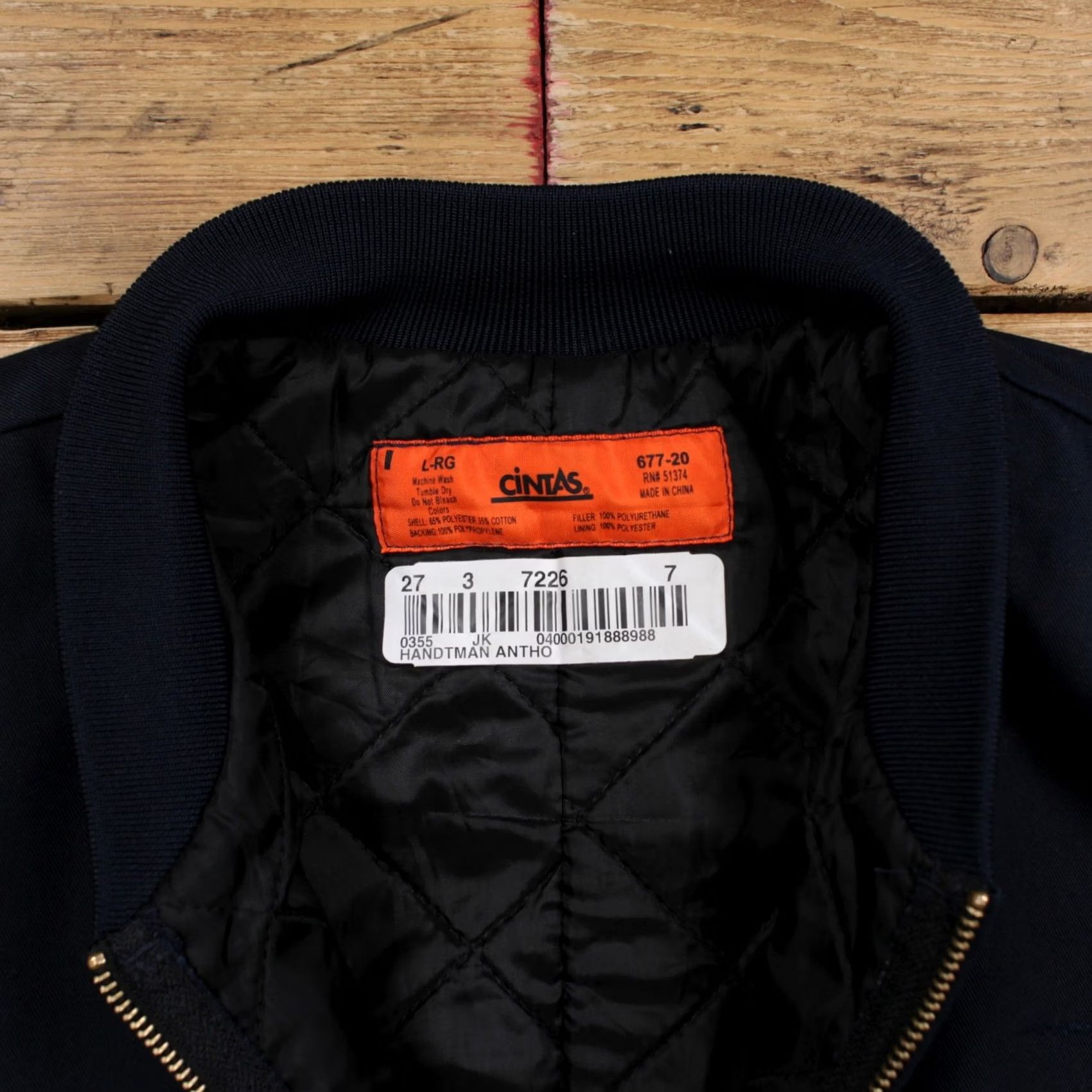 Vintage VINTAGE Cintas Bomber Jacket L Workwear Blue Mens Jacket Size US L / EU 52-54 / 3 - 3 Thumbnail