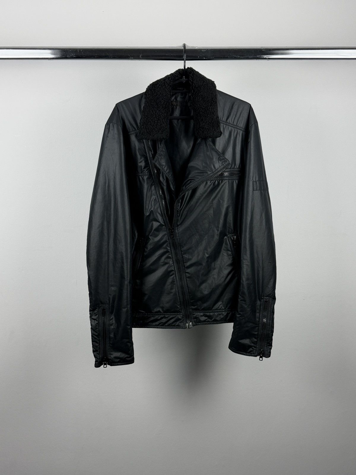 Veronique Branquinho Veronique Branquinho A/W2005 Black Nylon Patch Biker Jacket Size US M / EU 48-50 / 2 - 2 Thumbnail