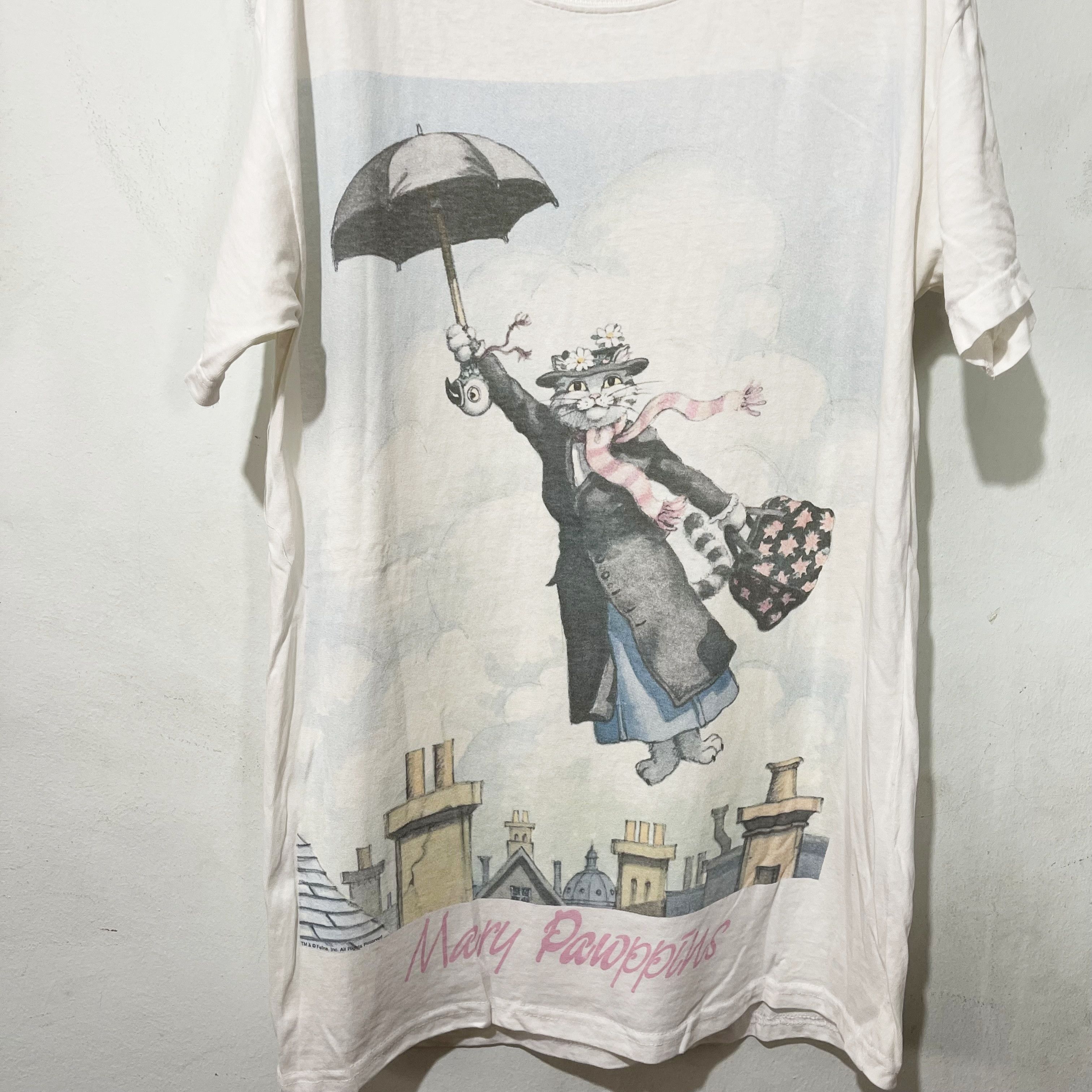 Vintage Vintage 90s Mary Pawppins Cat Shirt Size US L / EU 52-54 / 3 - 2 Thumbnail