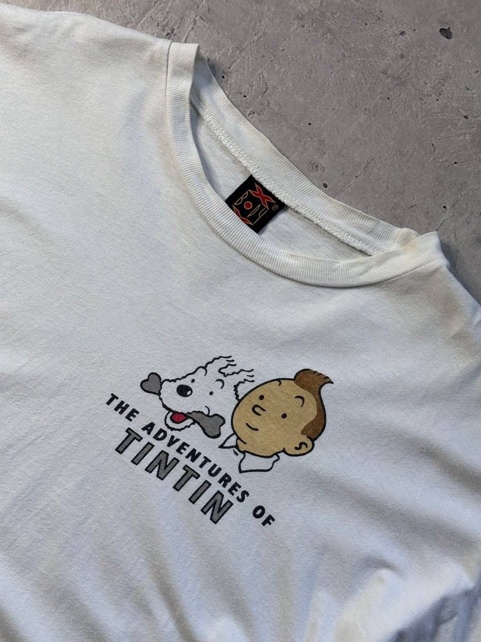 Band Tees × Cartoon Network × Vintage 90s Single Stich TinTin in America The Adventure T-Shirt Size US XL / EU 56 / 4 - 8 Thumbnail