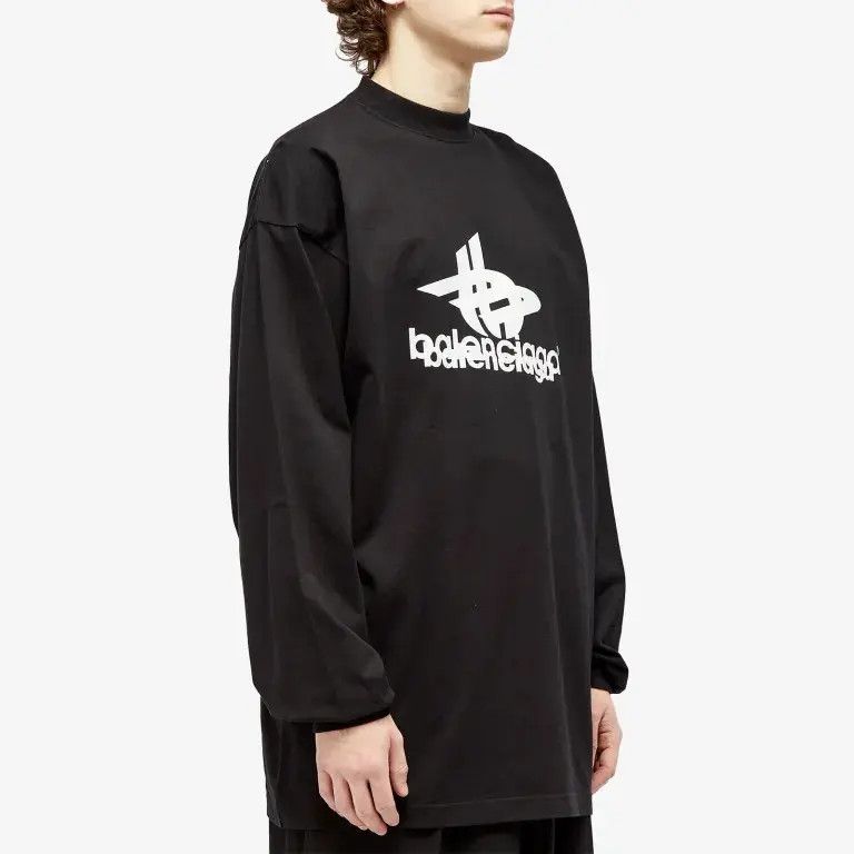 Balenciaga o1bcso1str1224 Layered Sports Long Sleeve T