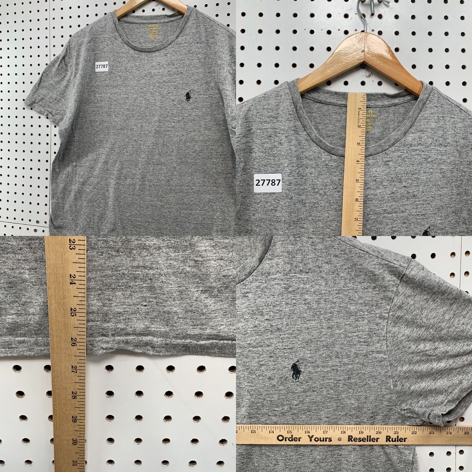 Polo Ralph Lauren Polo Ralph Lauren Shirt Mens Medium Gray Black Pony Classic Fit Size US M / EU 48-50 / 2 - 8 Thumbnail