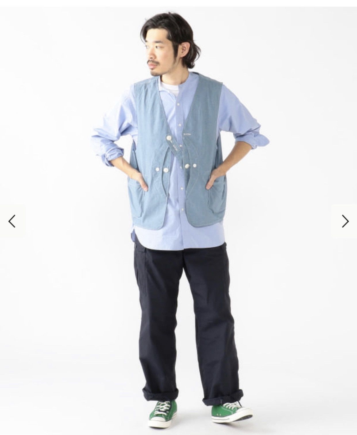 Engineered Garments NWT Rare *Light* Blue Chambray Upland Vest M L Size 42R - 3 Thumbnail