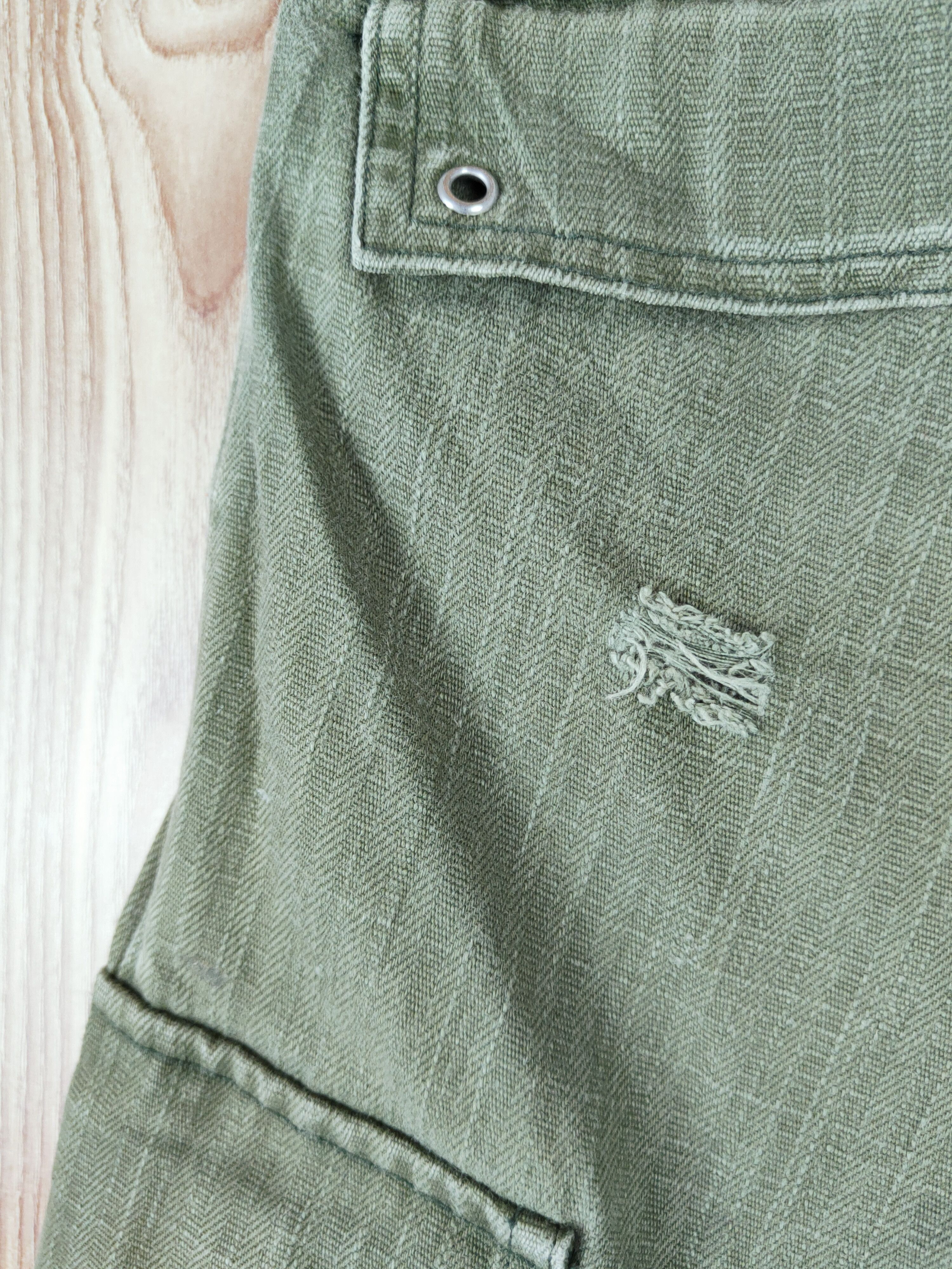 Japanese Brand Tora Green Faded Multipocket Tactical Cargo Pants #W334 Size US 28 / EU 44 - 8 Thumbnail