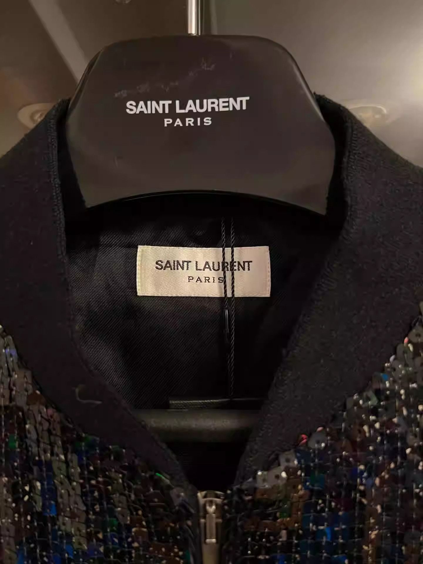 Saint Laurent Paris saint laurent Hardened Black Scale Baseball Jacket Size US M / EU 48-50 / 2 - 2 Thumbnail