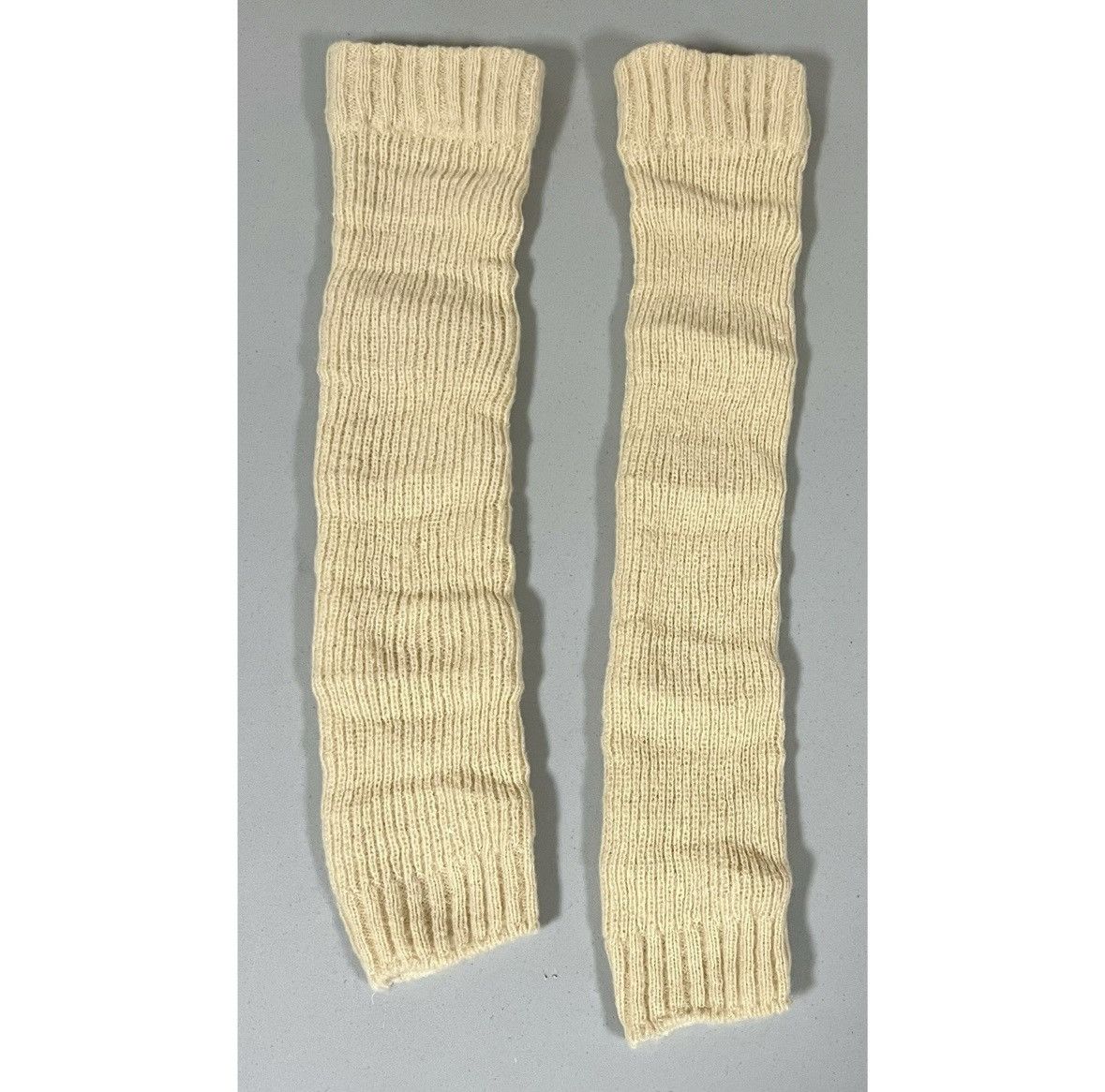 Vintage Tan Beige Nude Knit Leg Warmers ✨ #winter #knit #legwarmers Size ONE SIZE - 1 Thumbnail