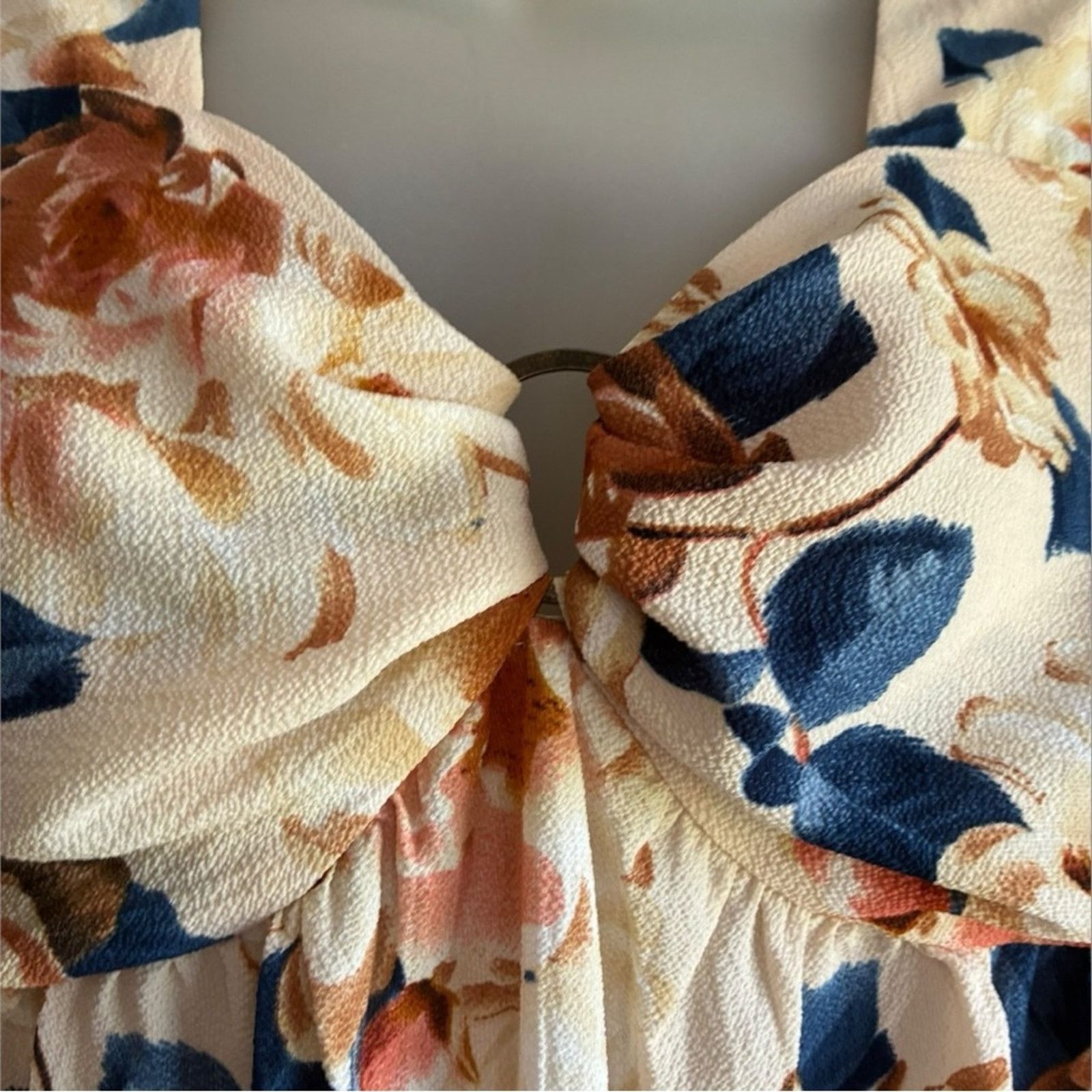 Other Entro boho cottagecore babydoll floral top with bell sleeves Size L / US 10 / IT 46 - 4 Thumbnail