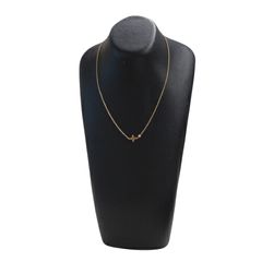 LOUIS VUITTON Louis Vuitton essential V necklace M68156 metal rhinestone  pink gold silver pendant