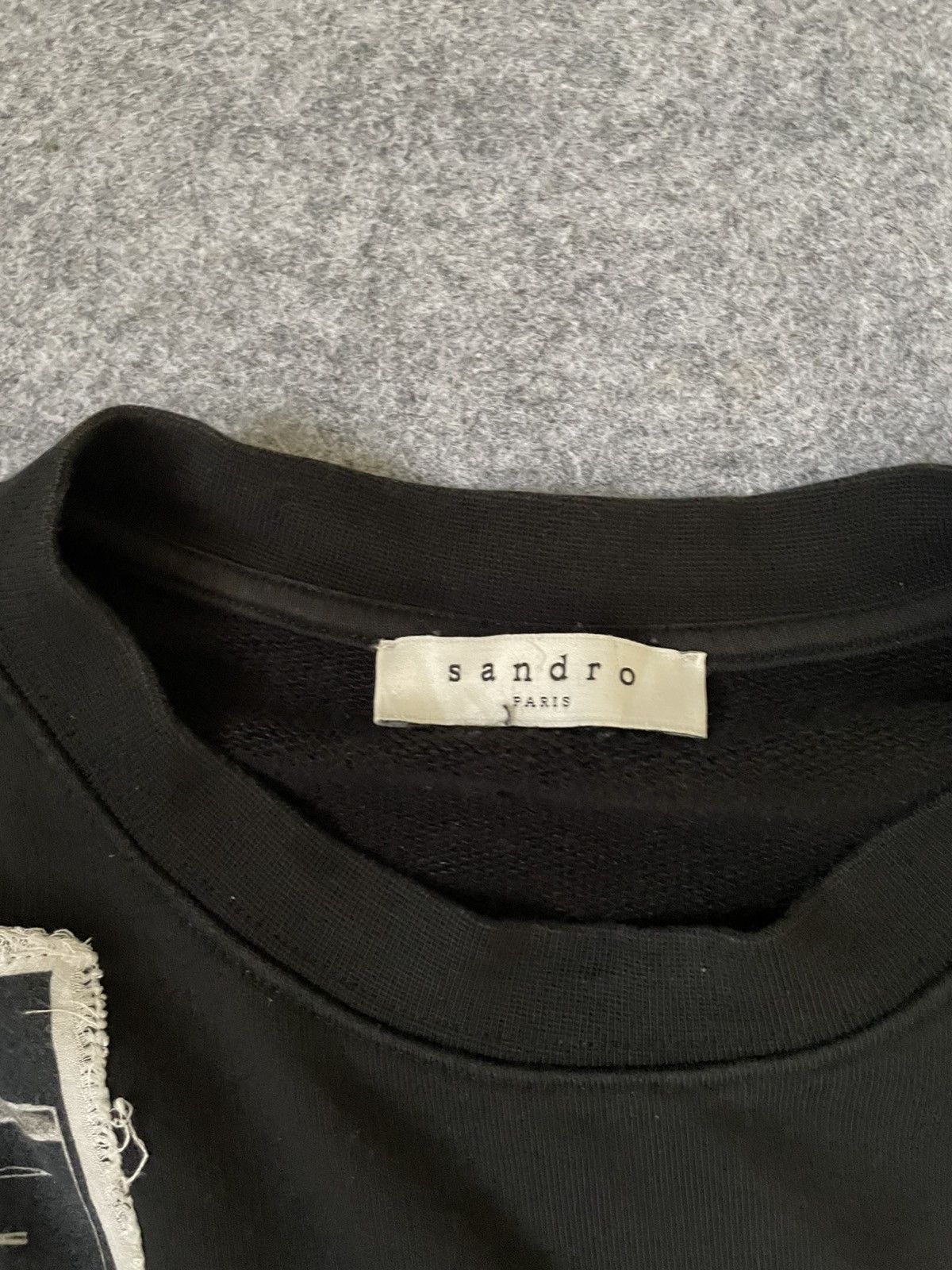 Sandro Sandro Paris Punk Flyer Crewneck Black (RARE) Size US L / EU 52-54 / 3 - 5 Thumbnail