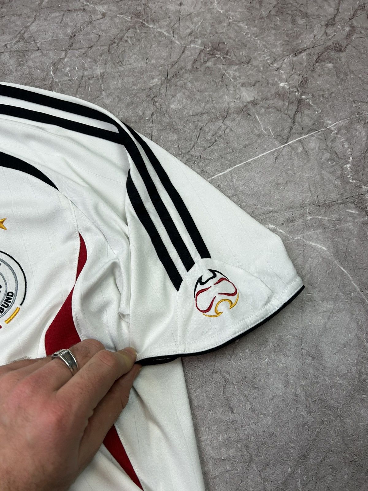 Adidas Germany national team 2005 2006 home jersey Size US L / EU 52-54 / 3 - 9 Thumbnail