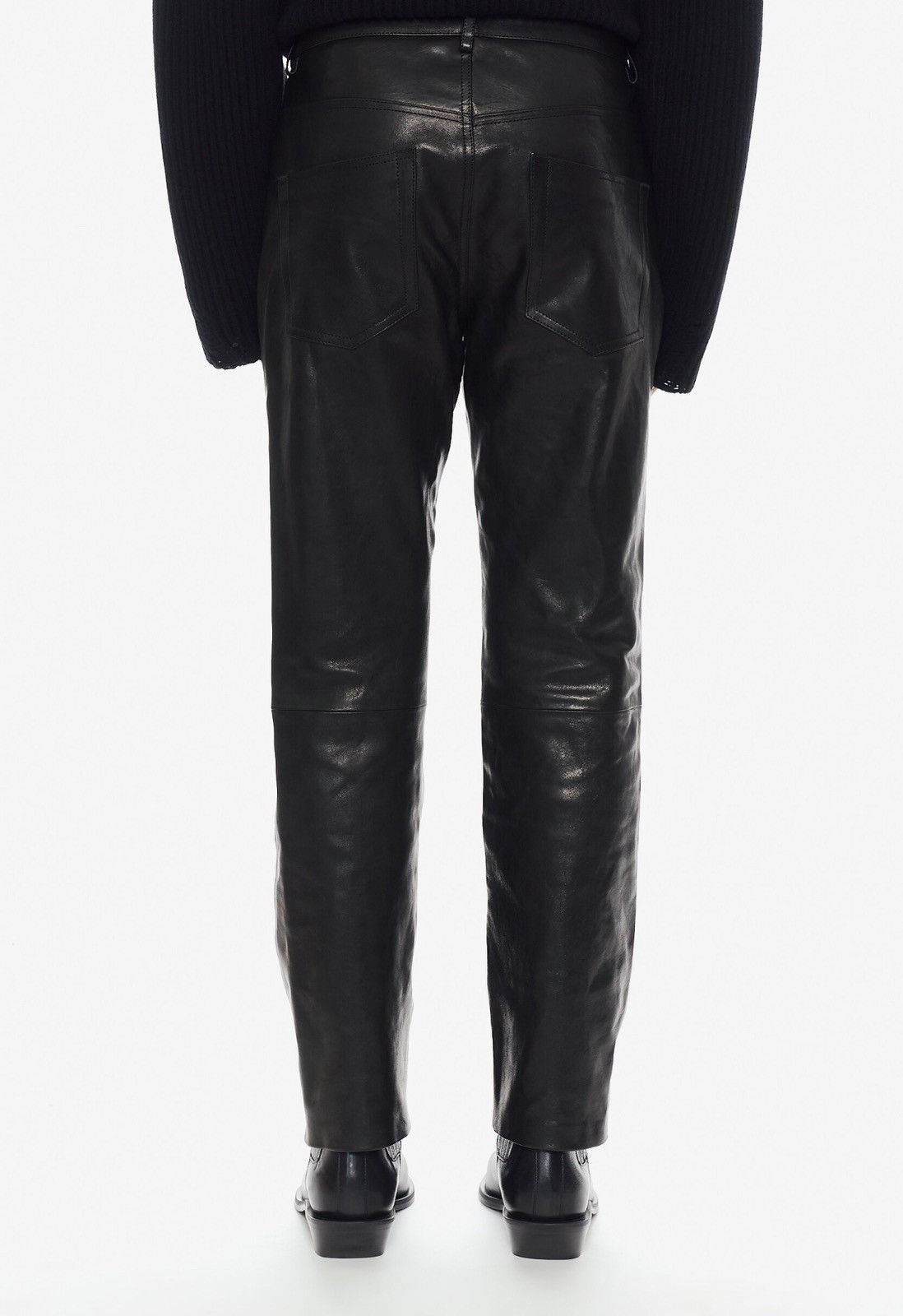 Ann Demeulemeester Last Size Ann Demeulemeester FW 24 Black Leather Pants Size US 34 / EU 50 - 10 Thumbnail
