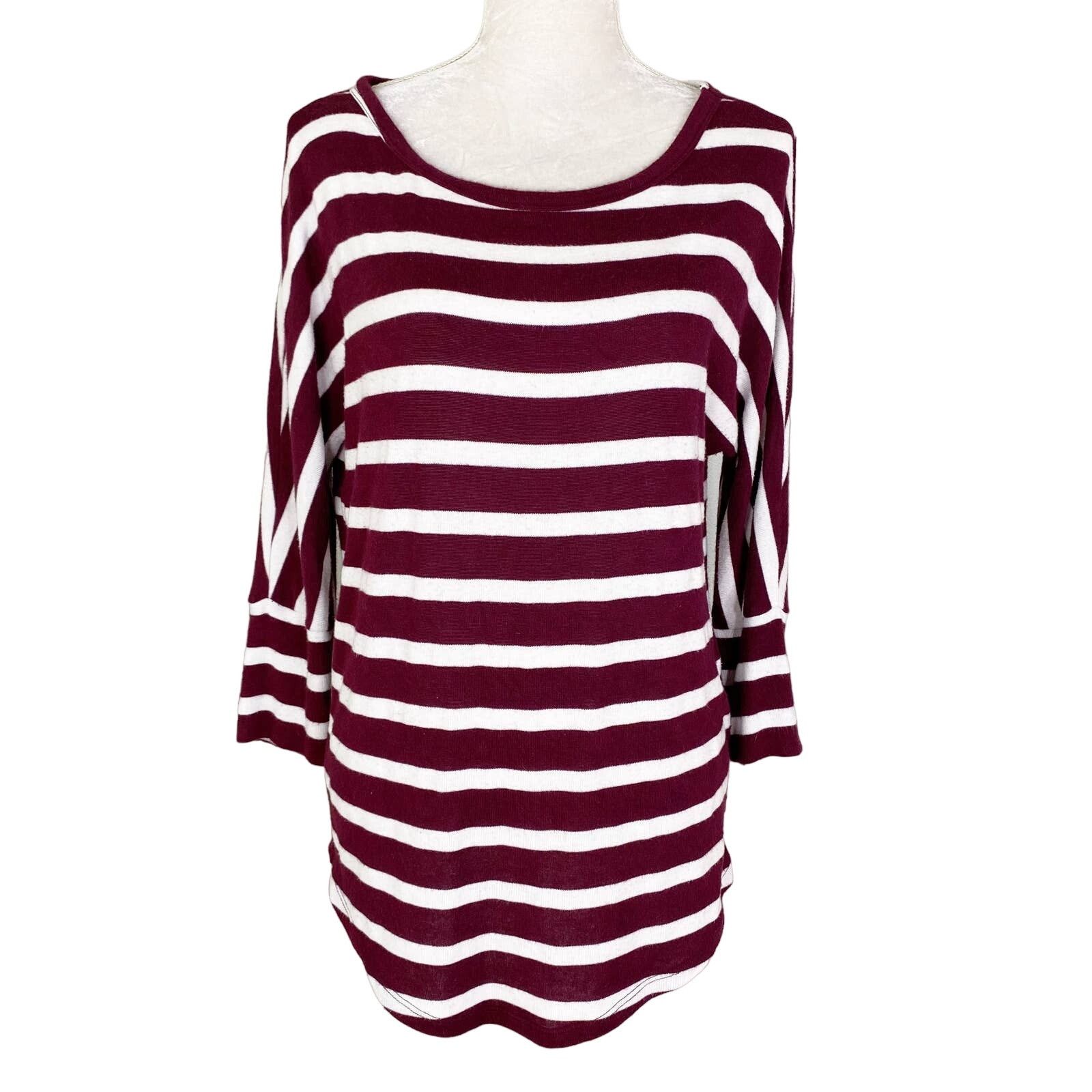 Other Mix by 41Hawthorn Sweater Medium Maroon White Stripes Size M / US 6-8 / IT 42-44 - 1 Thumbnail