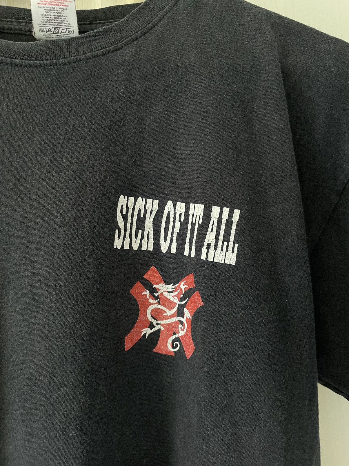 Band Tees Faded 90s SICK OF IT ALL T Shirt Size US M / EU 48-50 / 2 - 3 Thumbnail
