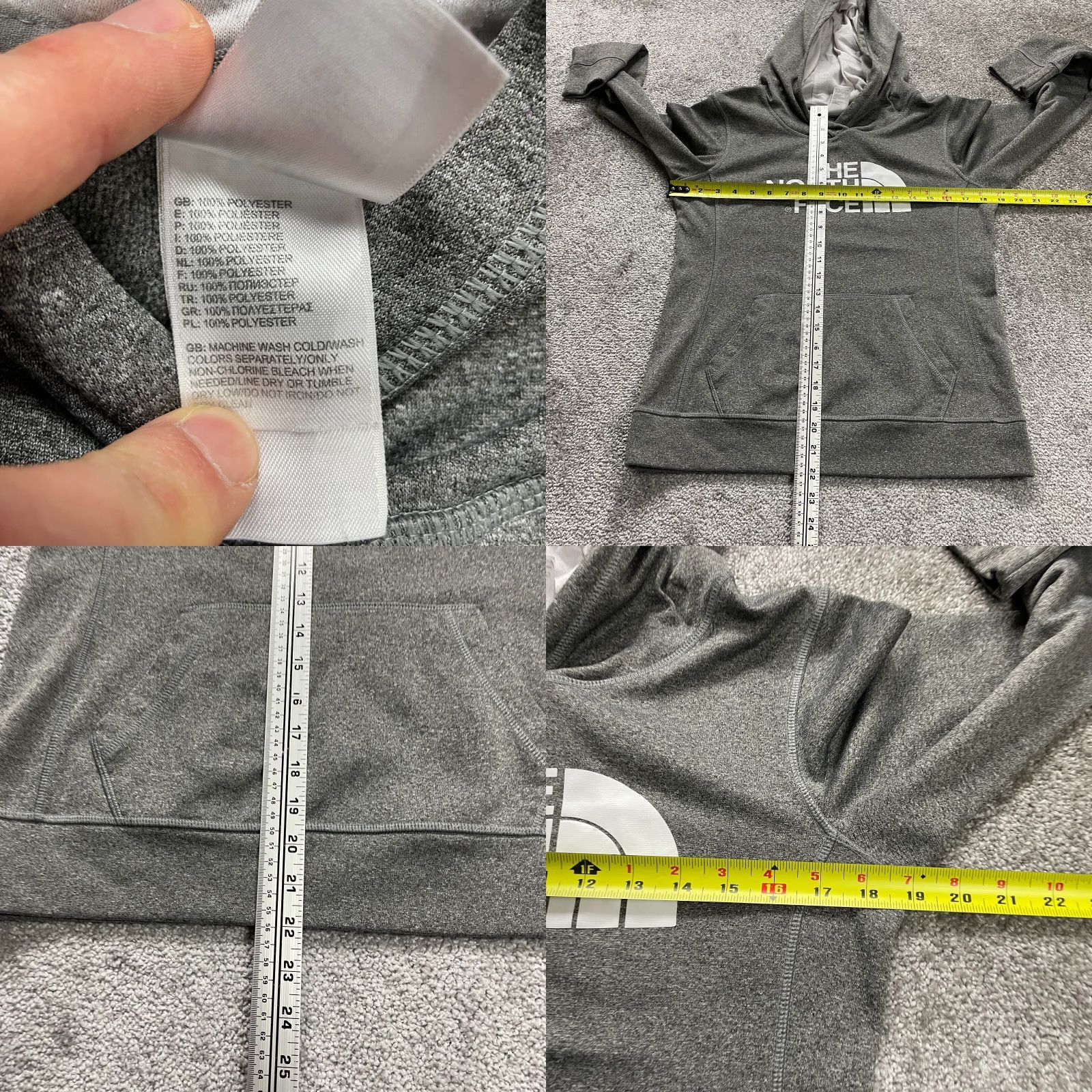 The North Face The North Face Hoodie Women Small Gray Fleece Pullover Sweatshirt Jacket Size S / US 4 / IT 40 - 8 Thumbnail
