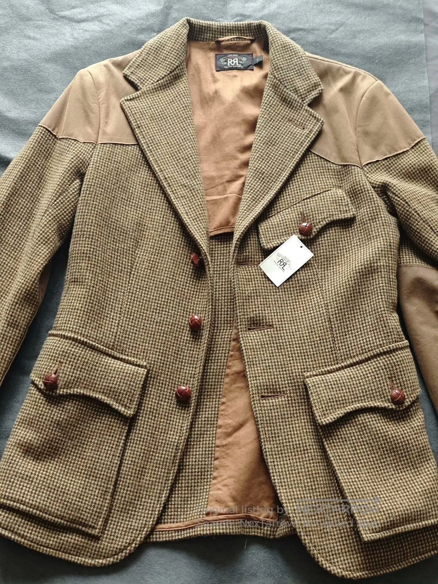 RRL Ralph Lauren RRL Ralph Lauren Houndstooth Hunting Blazer. Size US S / EU 44-46 / 1 - 1 Thumbnail
