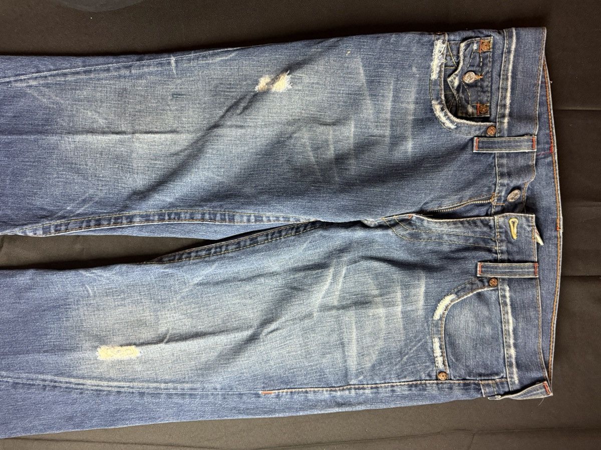 True Religion True Religion Joey Super T Flared Distressed Jean Size 33 Size US 33 - 1 Thumbnail