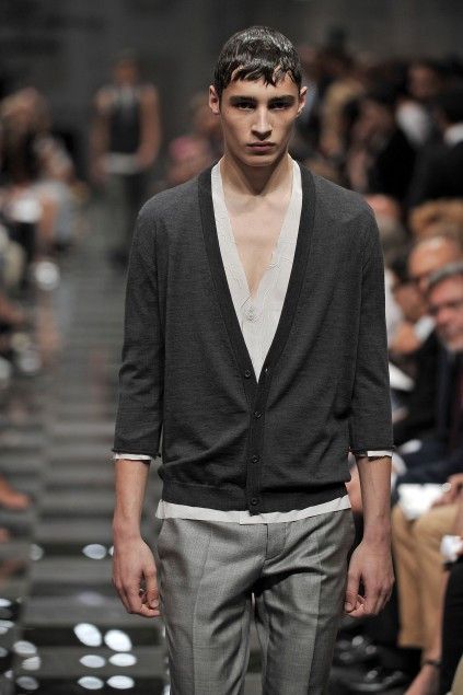 Prada Prada SS 2010 Runway Distressed Raw Cut Cardigan Size US M / EU 48-50 / 2 - 10 Thumbnail