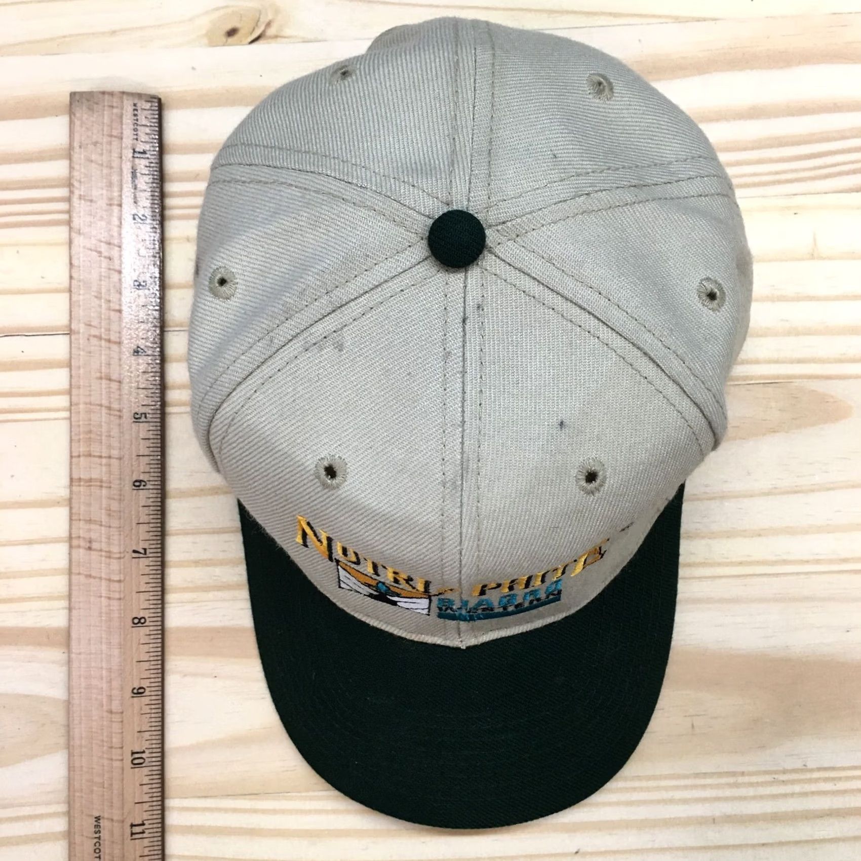 Vintage OTTO Baseball Hat Mens Beige OS Curved Brim Embroidered Logo Nutri Phite Biagro Size ONE SIZE - 5 Thumbnail