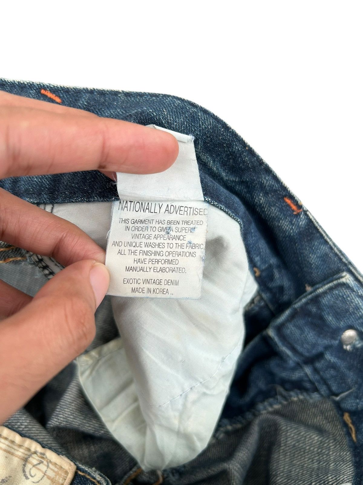 Kapital Flare Yoshitomo Nara Lolita Vintage Distressed Denim Jeans Size US 33 - 7 Thumbnail