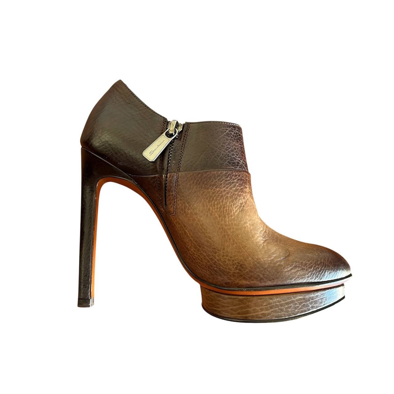 Santoni RARE SANTONI ITALY ROSE COLLECTION LEATHER ZIP ANKLE BOOTS Size US 6 / IT 36 - 8 Thumbnail