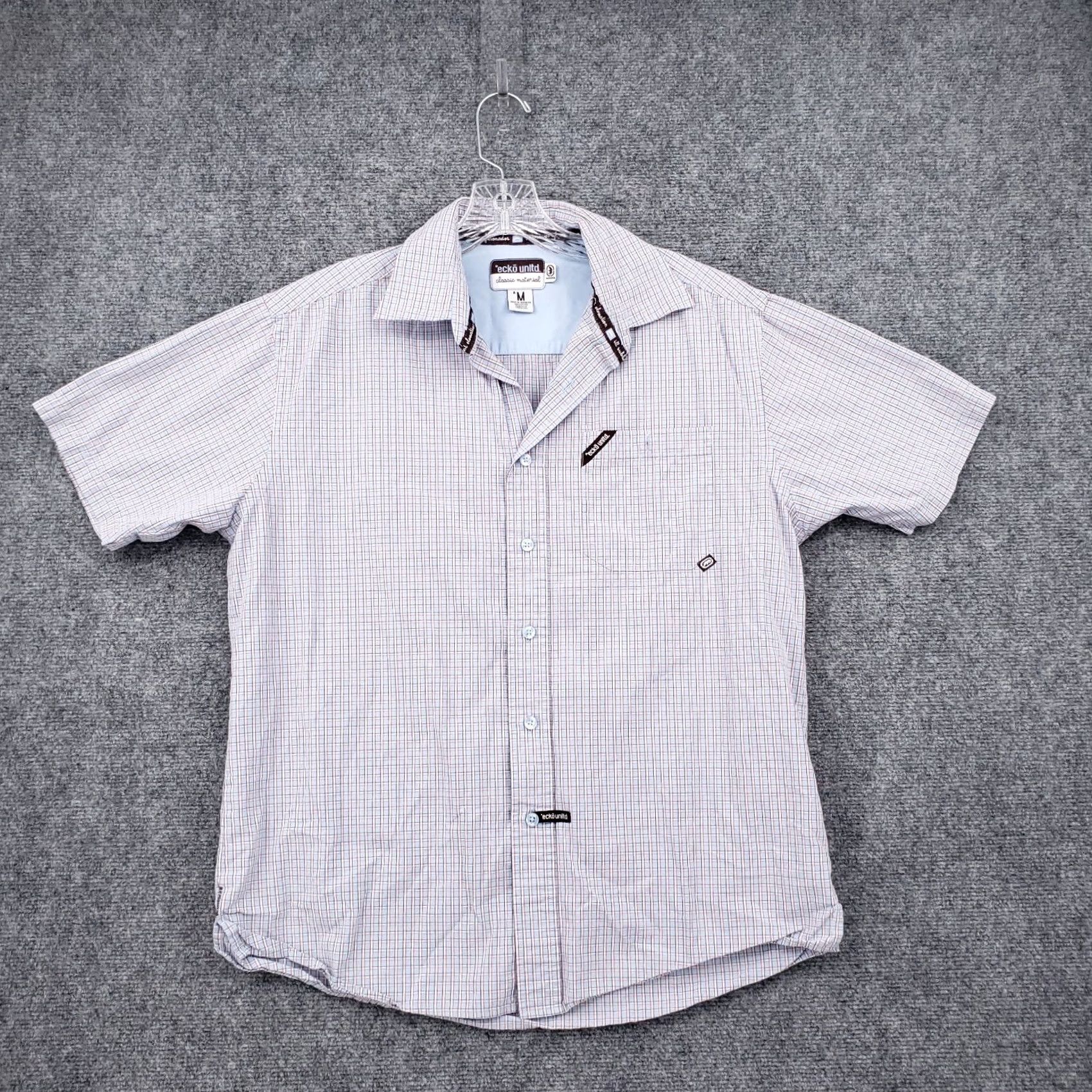 Ecko Unltd. VINTAGE Ecko Unltd Button-Up Shirt Men M Medium Blue Plaid Casual Short Sleeve Modern/Travel Womens? Size US M / EU 48-50 / 2 - 2 Thumbnail