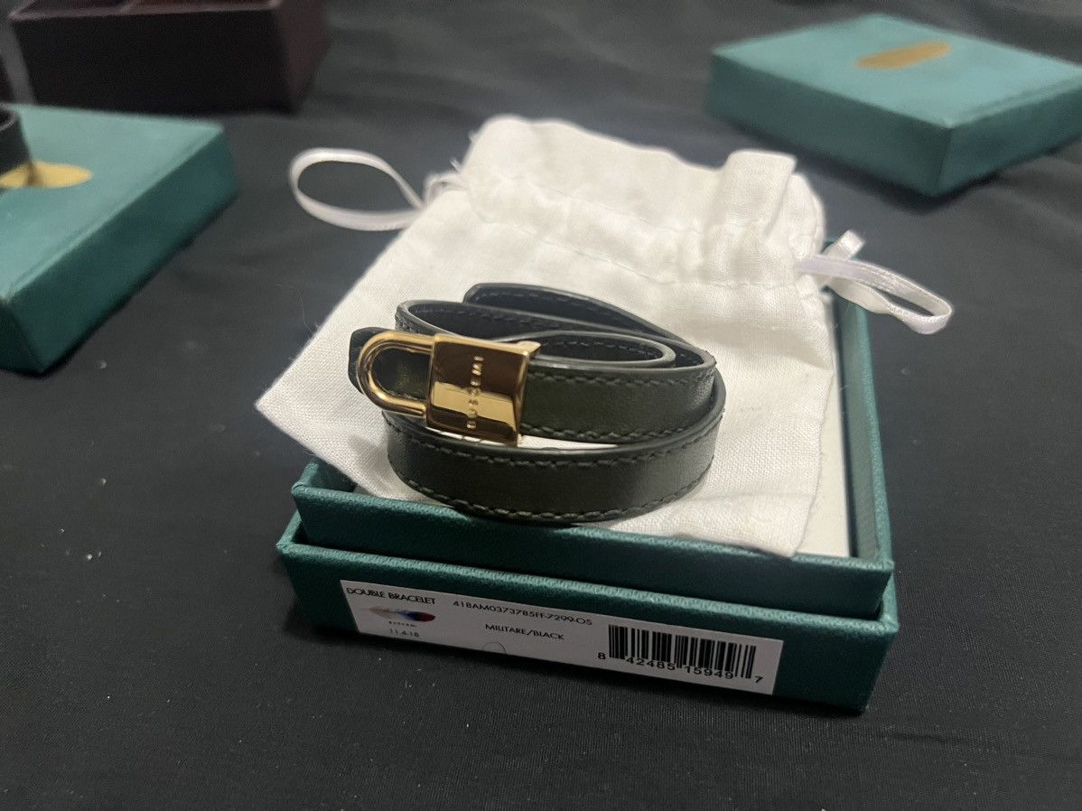Buscemi Buscemi Leather Gold Lock Bracelet Size ONE SIZE - 3 Thumbnail