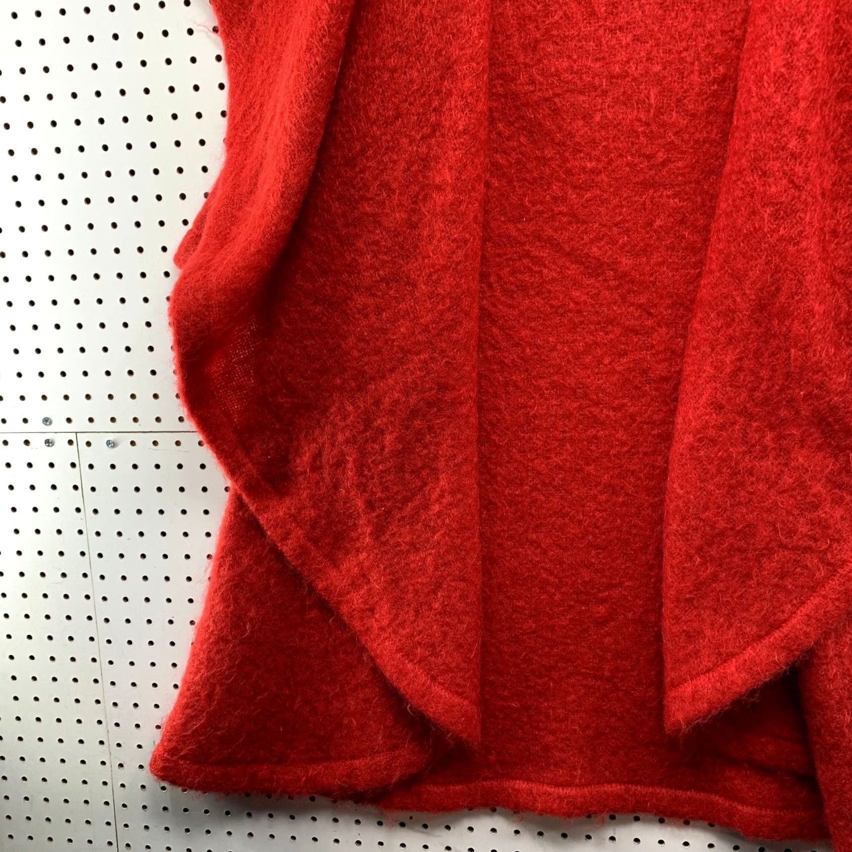 Vintage VINTAGE Duck & Hans Red Mohair Open Front Wrap Shawl Long Womens Large Shawl Wrap Mohair Red Winter Casual Women Size L / US 10 / IT 46 - 3 Thumbnail