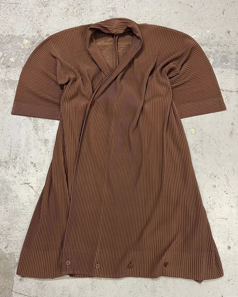 Issey Miyake Issey Miyake Brown Plissed Jacket Size US M / EU 48-50 / 2 - 5 Thumbnail