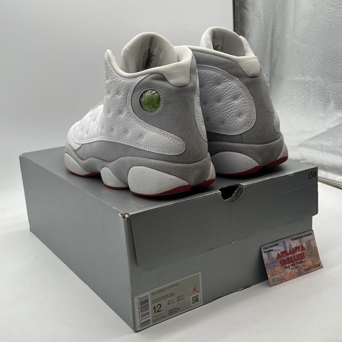 Jordan Brand Air Jordan 13 white wolf grey Size US 12 / EU 45 - 4 Thumbnail