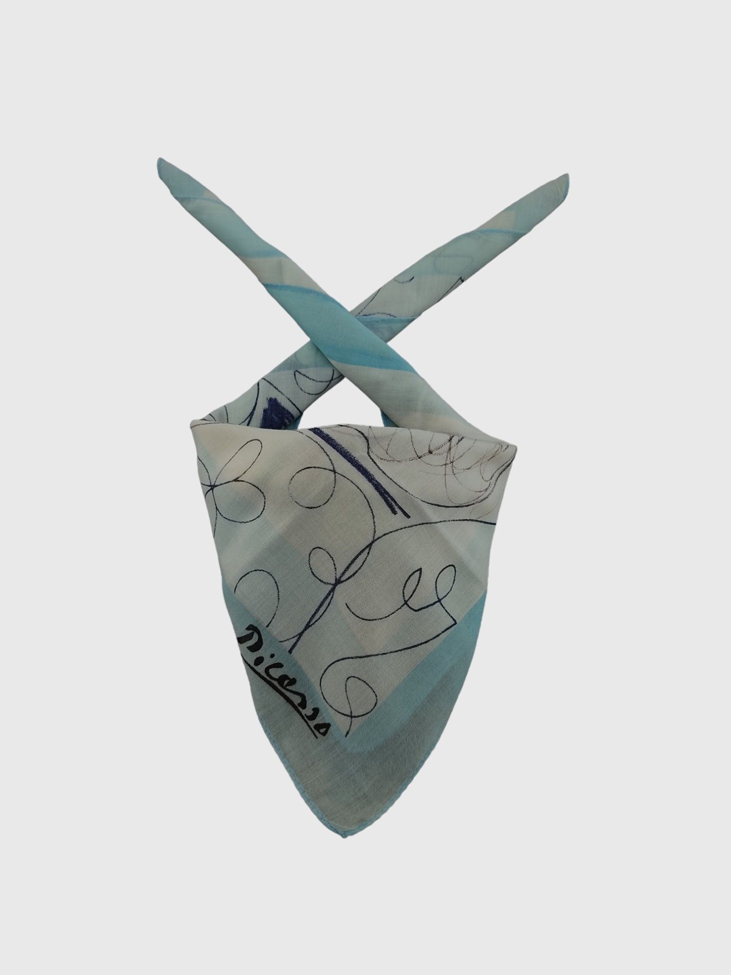 Vintage Vintage Picasso Handkerchief Neckerchief Bandana H166H Size ONE SIZE - 1 Thumbnail