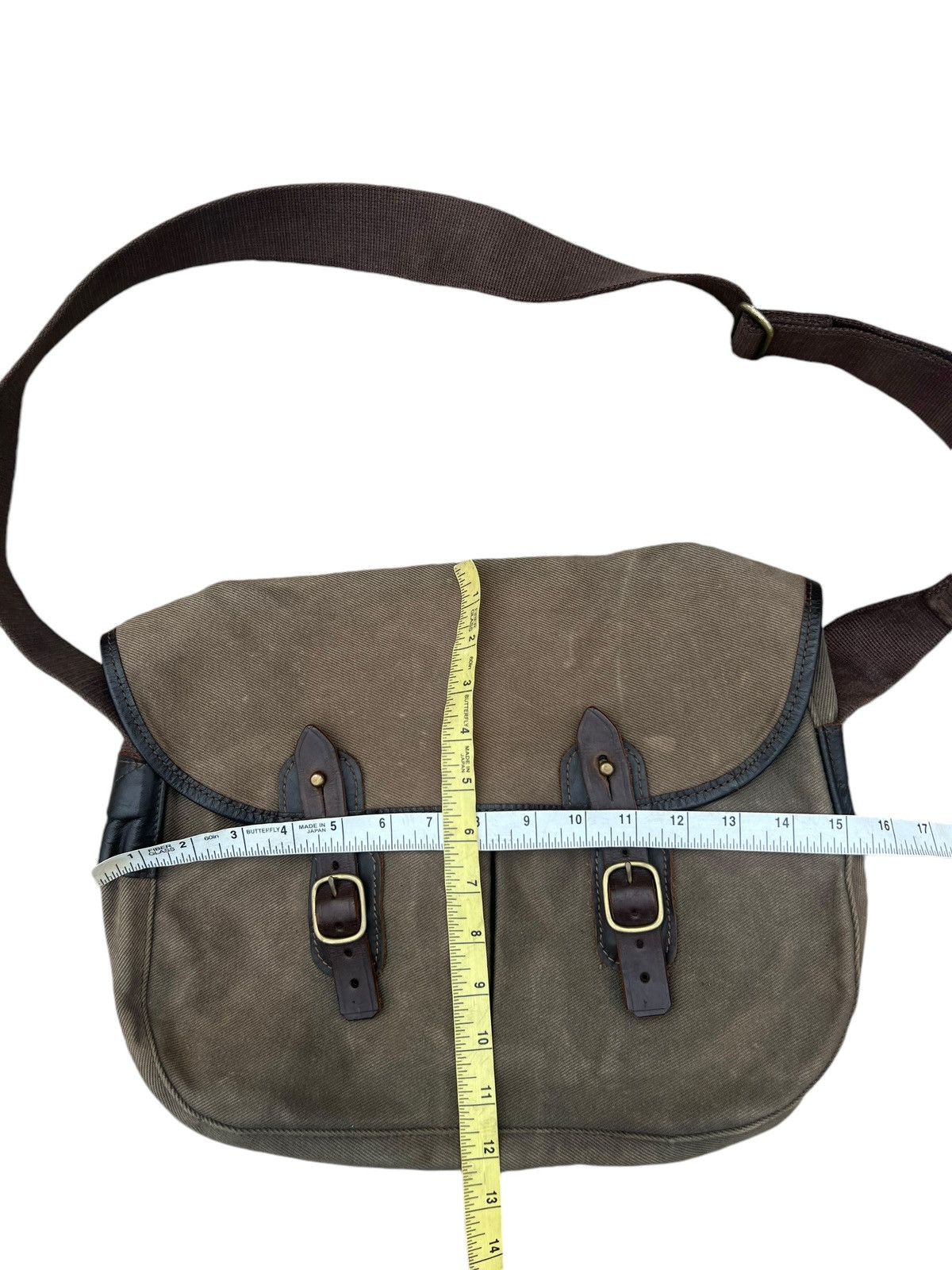 Vintage Vintage Quality Gunslips Sun Fade Waxed Canvas Messenger Bag Size ONE SIZE - 25 Thumbnail
