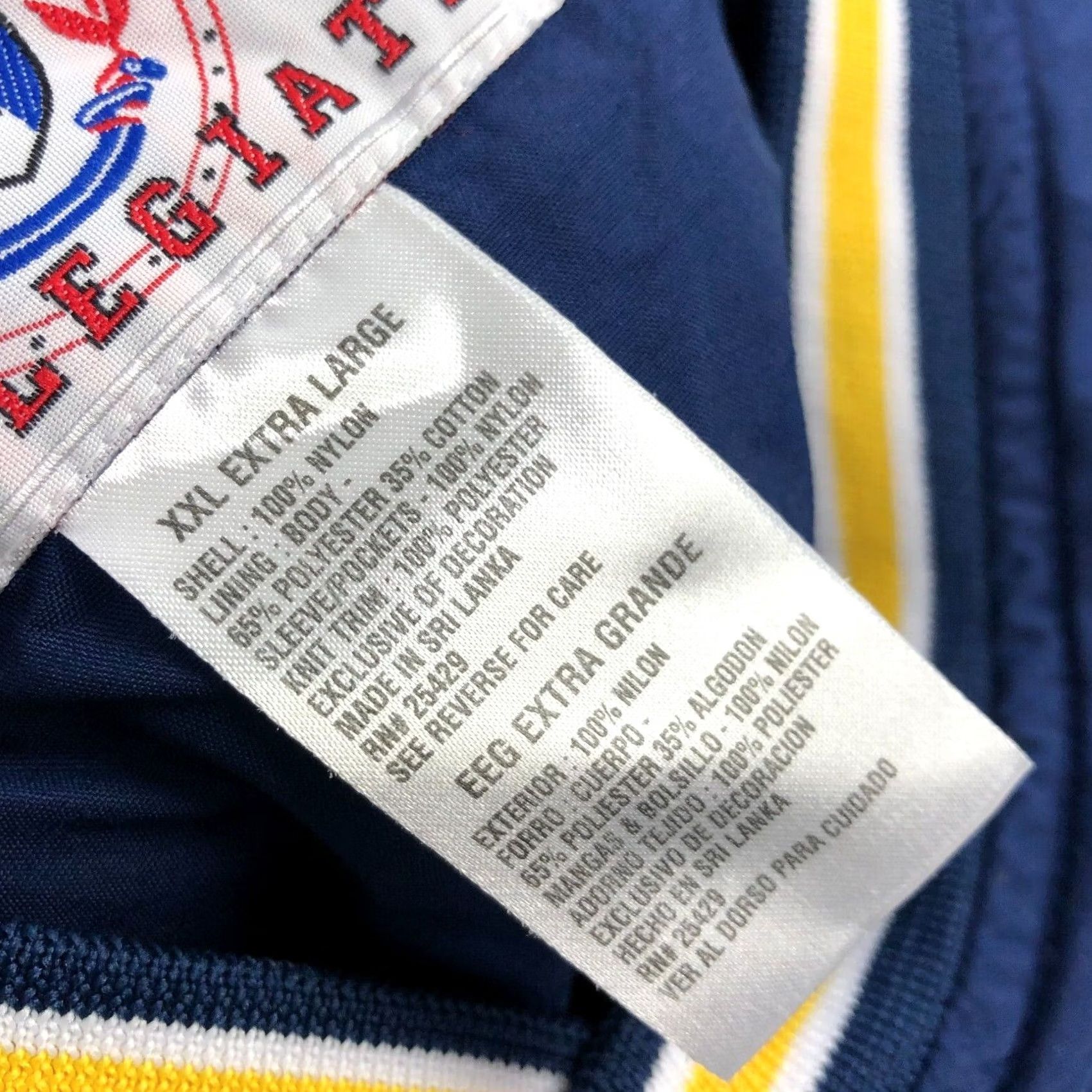 Vintage Georgia Tech Genuine Stuff Collegiate Blue V-Neck Nylon Lined Jacket XXL MINT Size US XXL / EU 58 / 5 - 4 Thumbnail