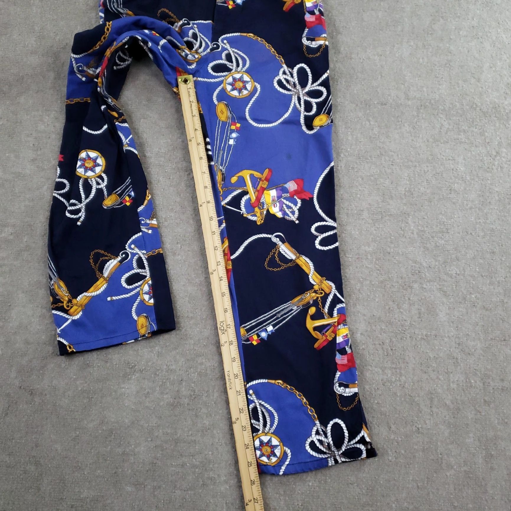 Ralph Lauren Lauren Ralph Lauren Pants Womens Size 4 Blue Nautical Rope Anchor Print Stretch Lights Size 27" / US 4 / IT 40 - 2 Thumbnail