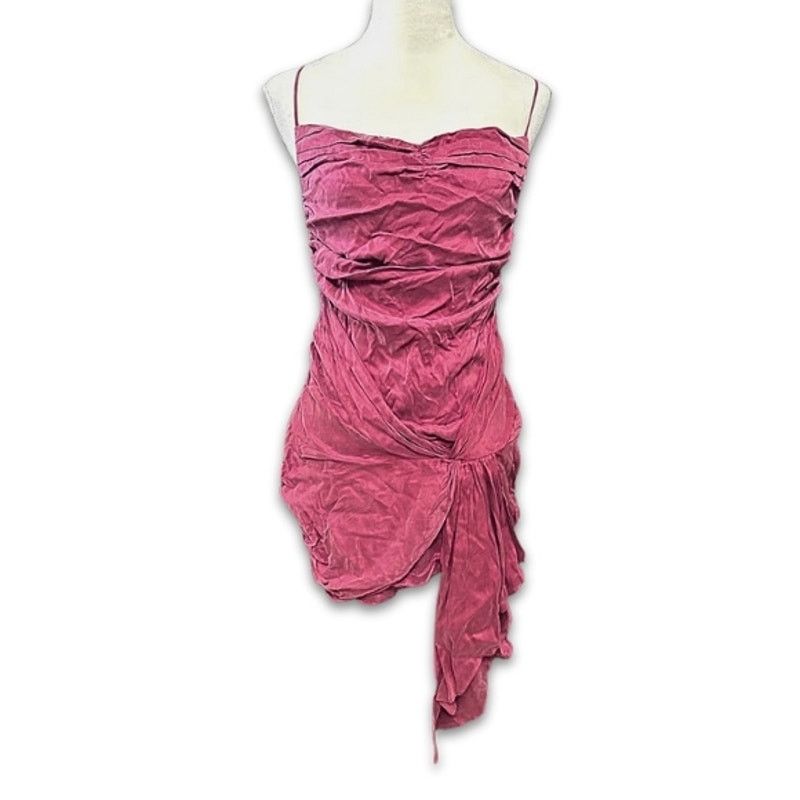 For Love & Lemons For Love & Lemons Allie Mini Dress Ruched Purple/Pink M NWT Size M / US 6-8 / IT 42-44 - 2 Thumbnail